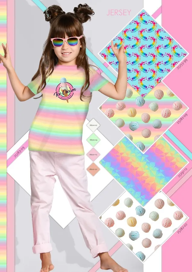 Paneel regenboog ice cream 150cm x 75cm