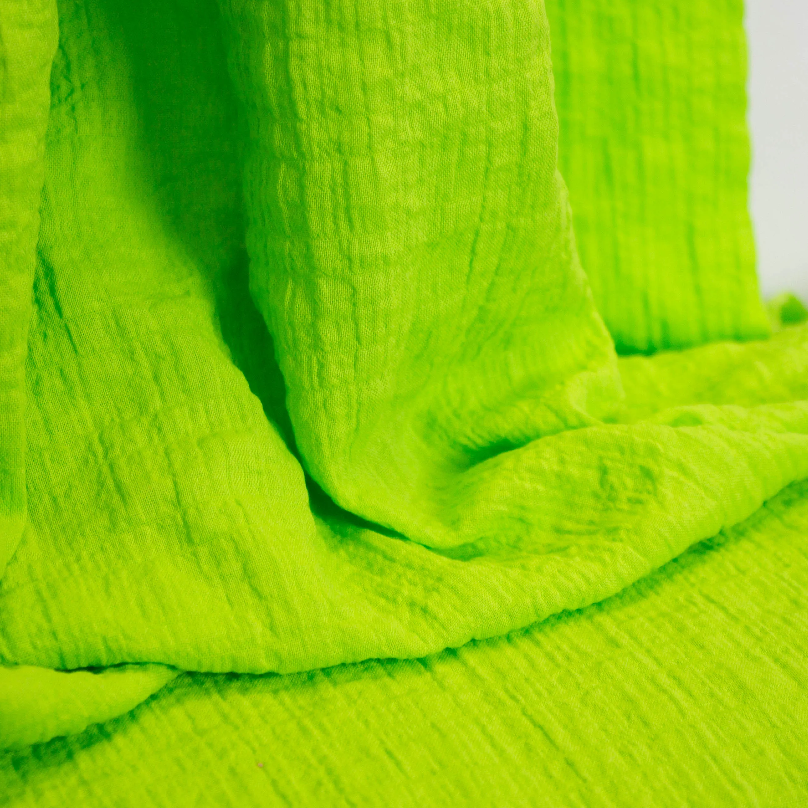 Seersucker neon groen - Knipmode