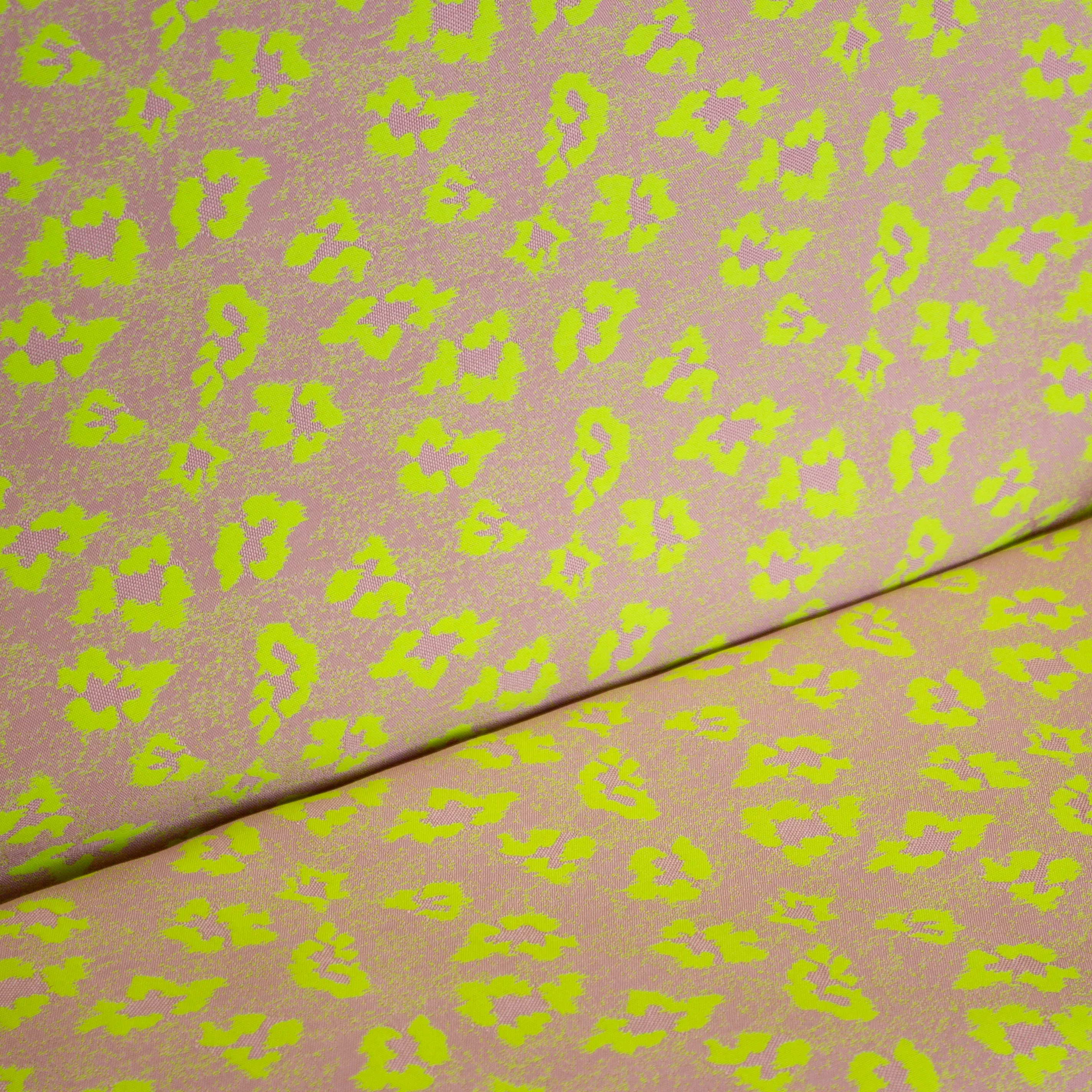 Jacquard groen met luipaard print - Burda