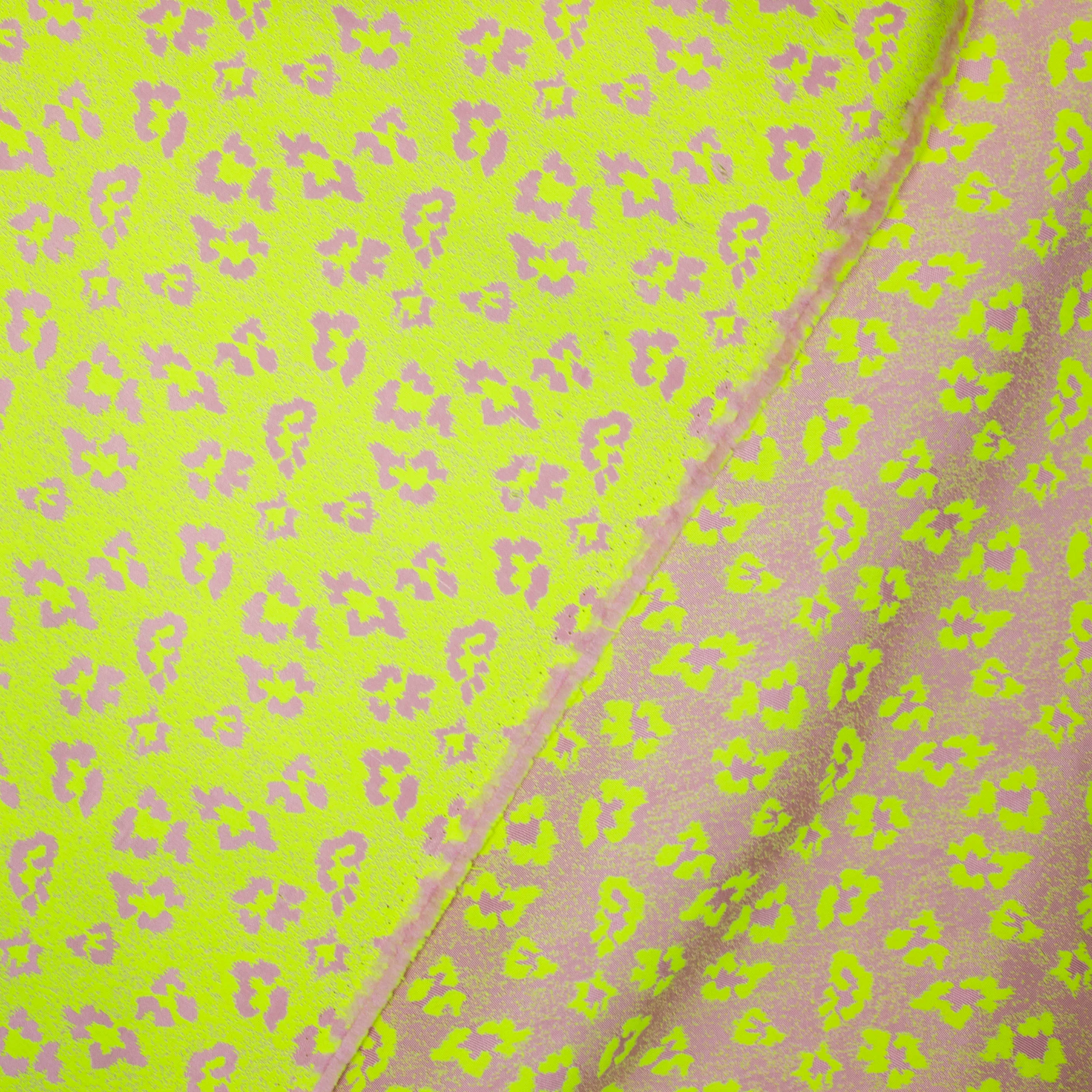 Jacquard groen met luipaard print - Burda