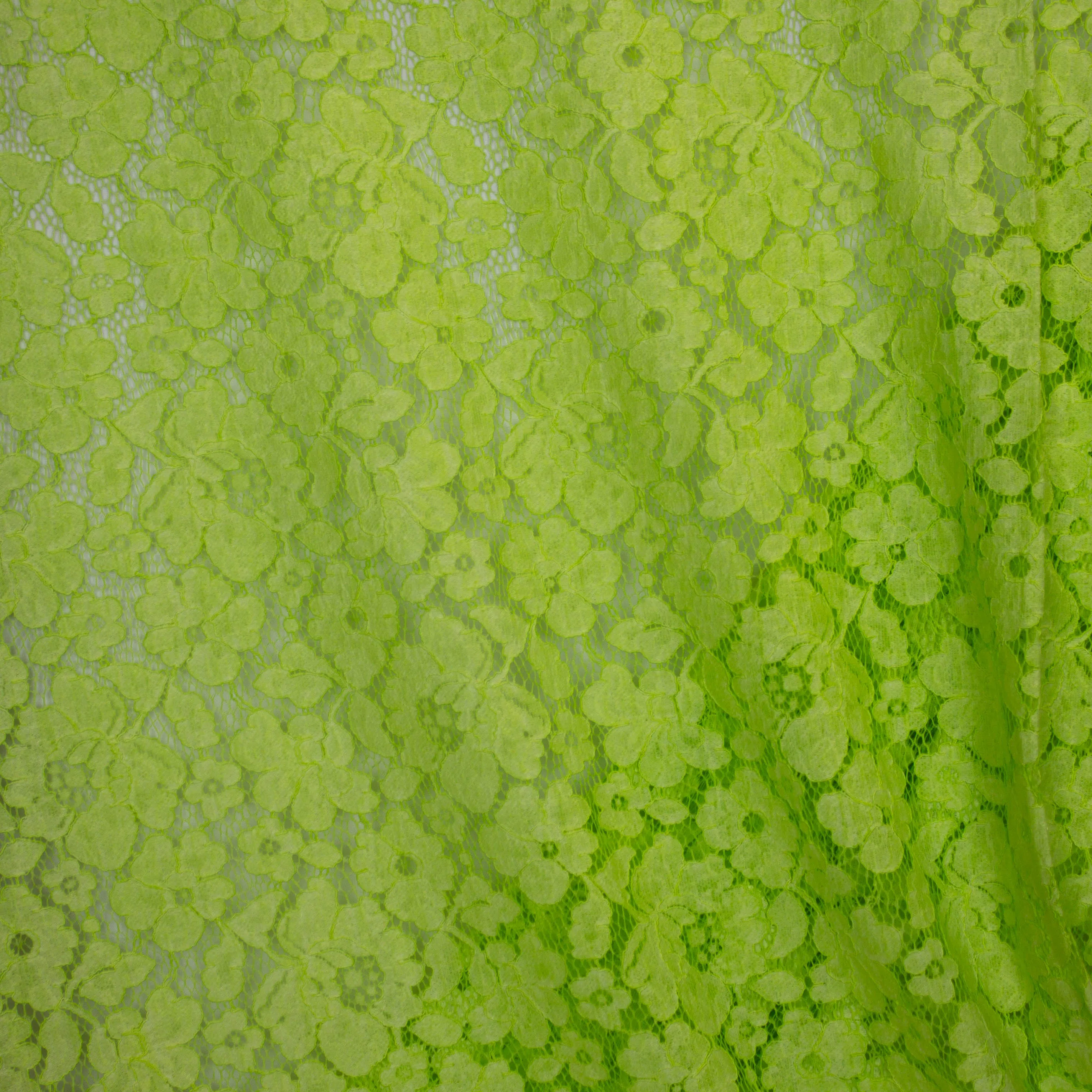 Kant groen met bloemen