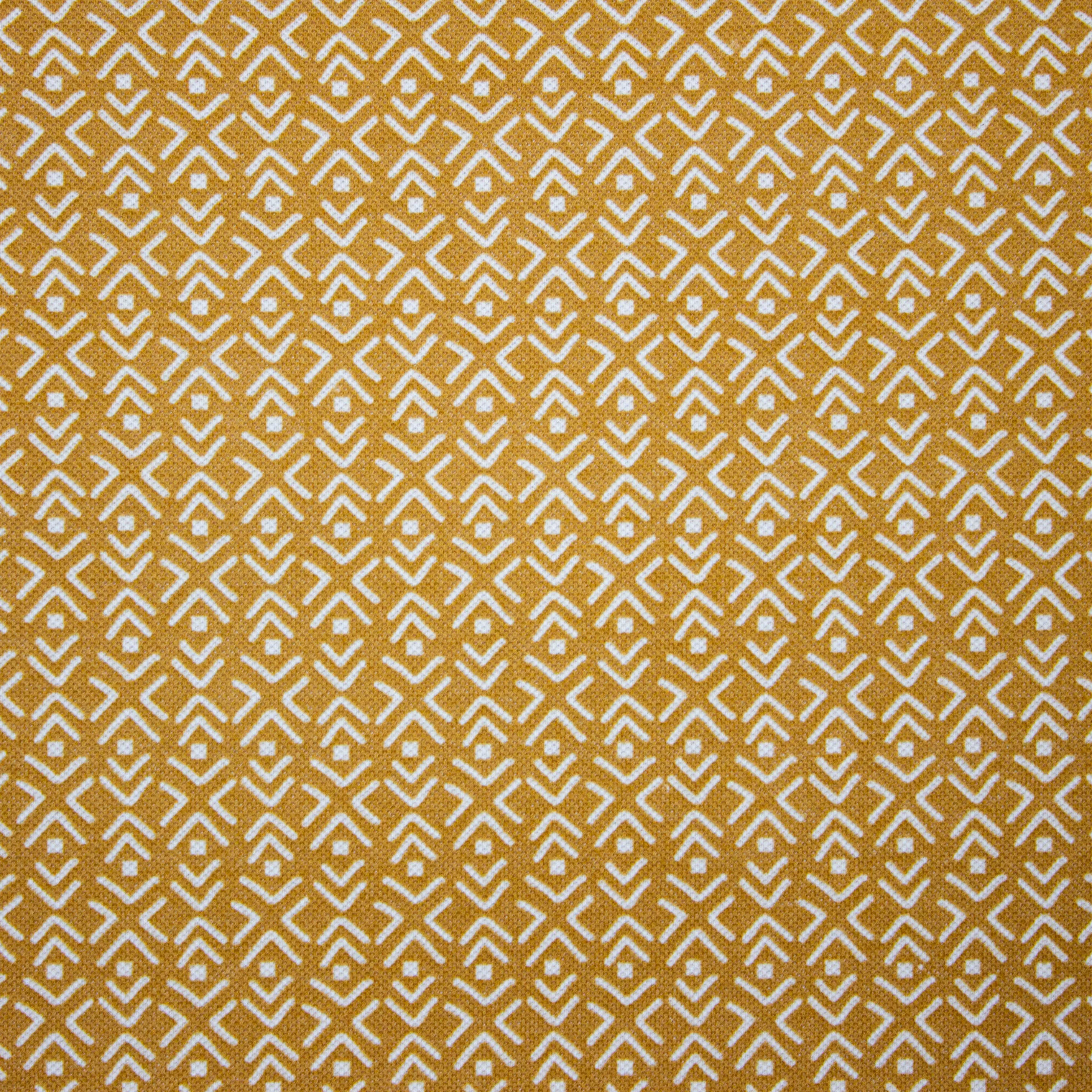 Polo tricot oker met abstract motief - Katia