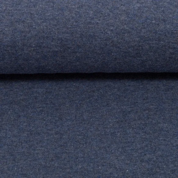 French terry jeans blauw