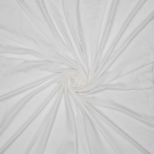 Bamboo gabardine effen wit