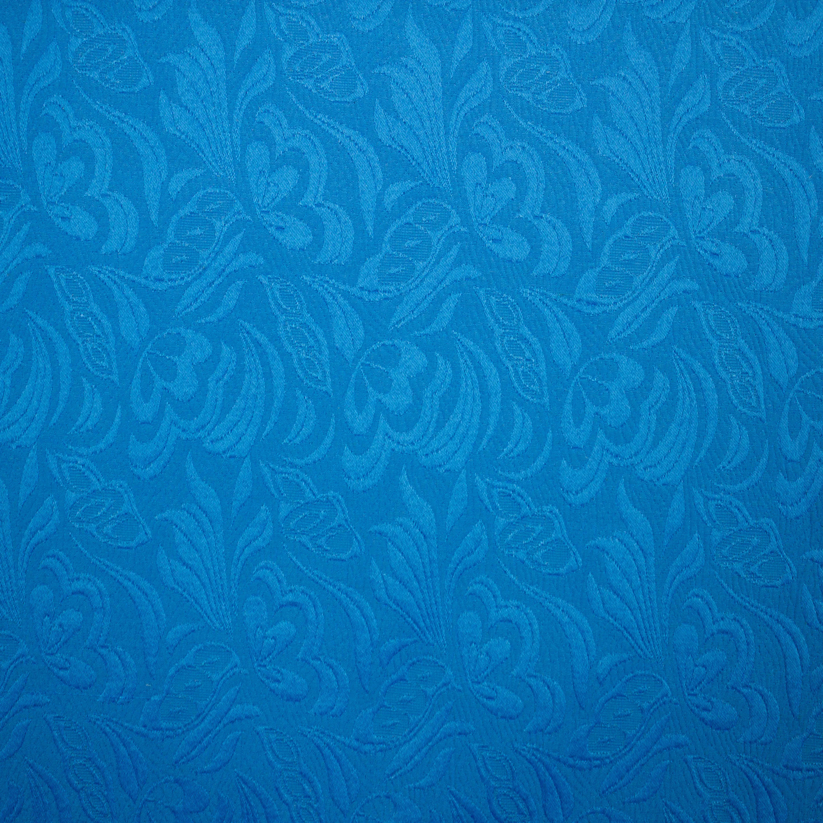 Jacquard blauw met sierlijk patroon