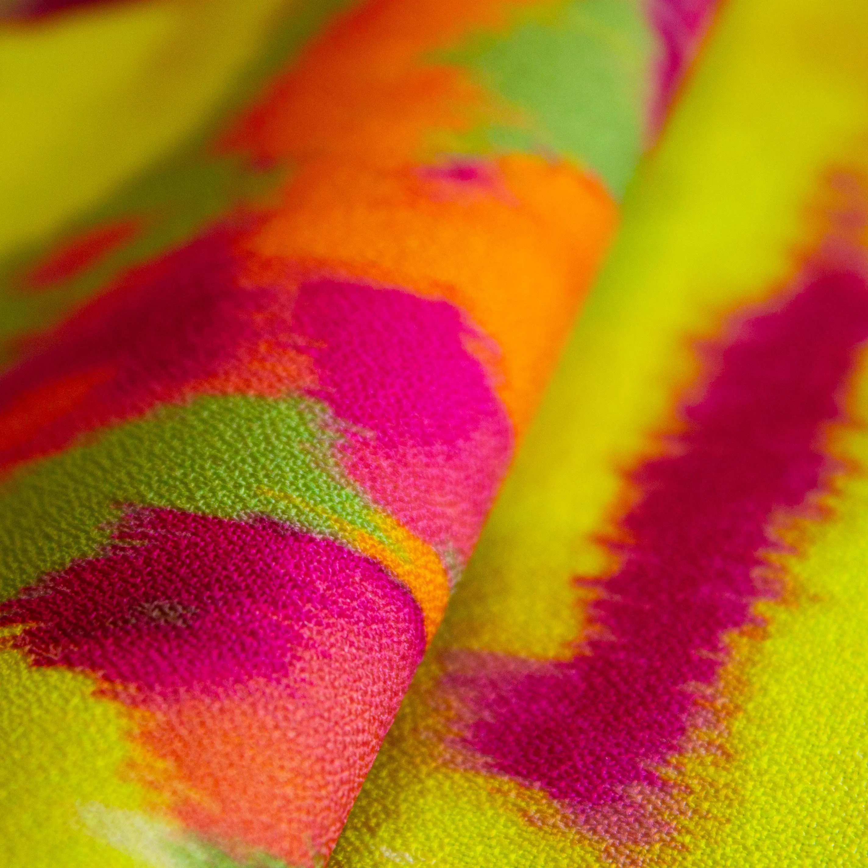 Polyestermengeling multicolor met abstract motief
