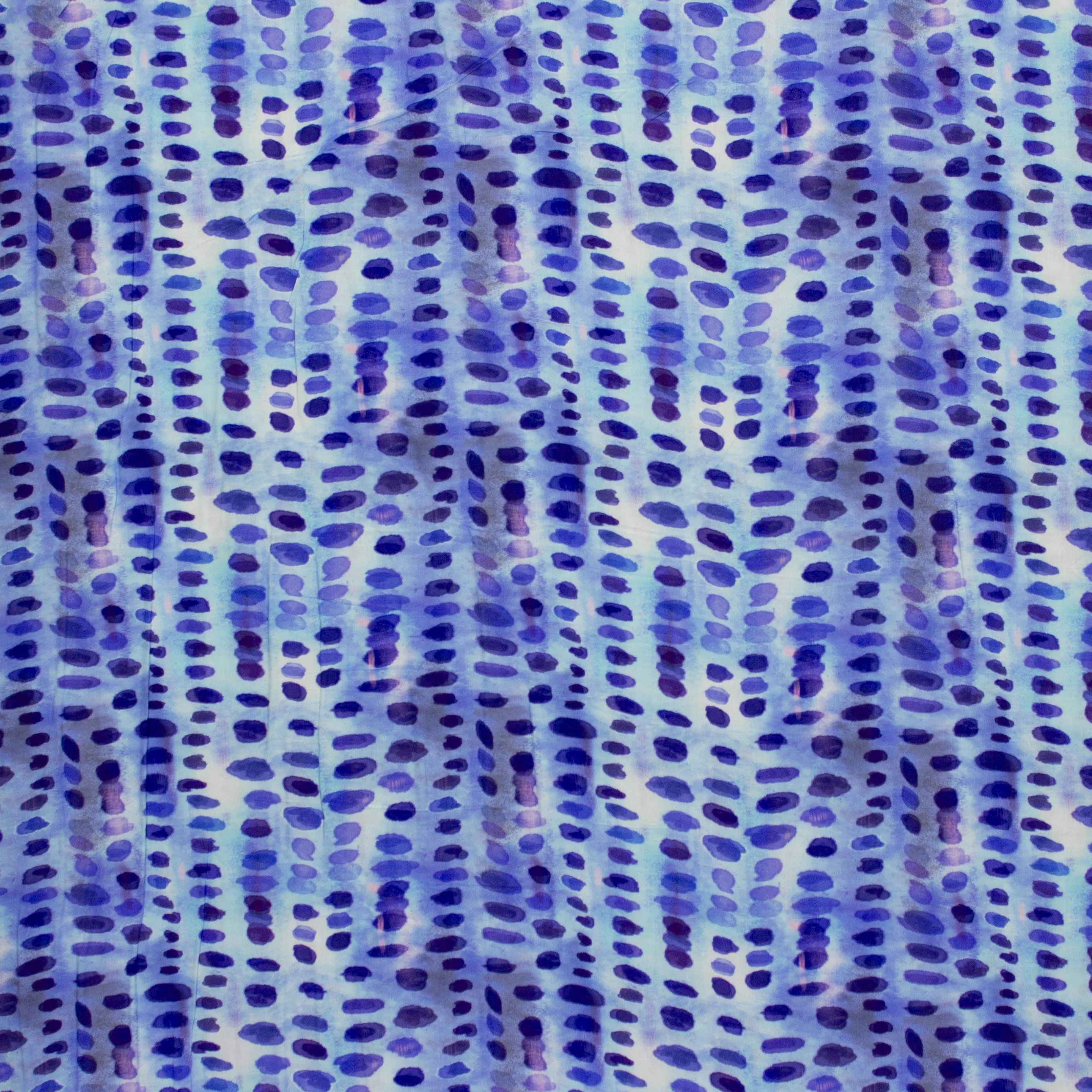 Viscose blauw met stippen