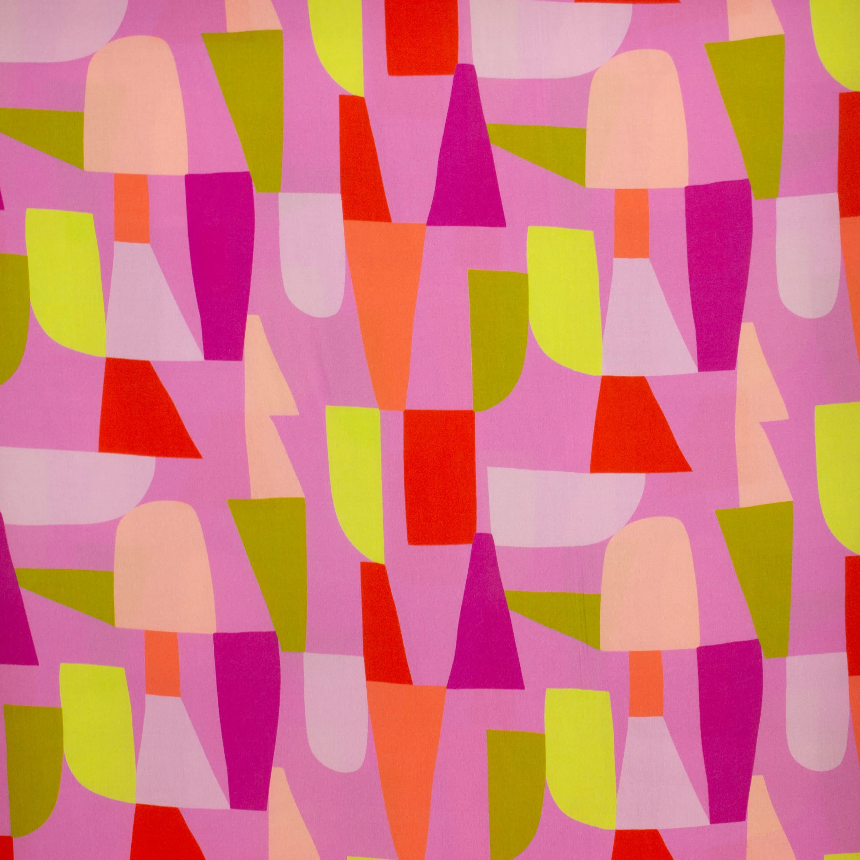 Lenzing EcoVero roos met abstracte print - Nerida Hansen