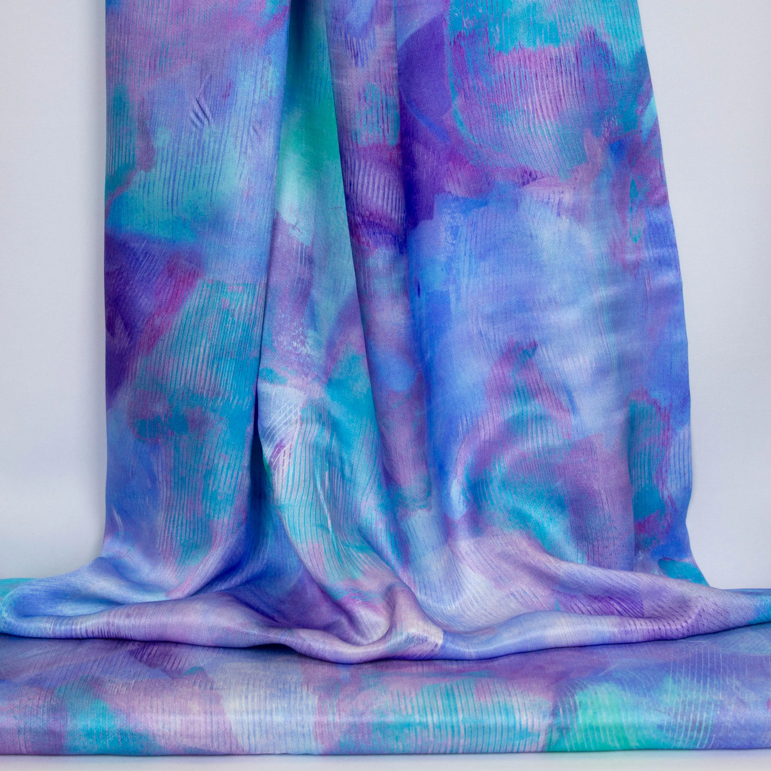 Satijn blauwe print - Alta Moda