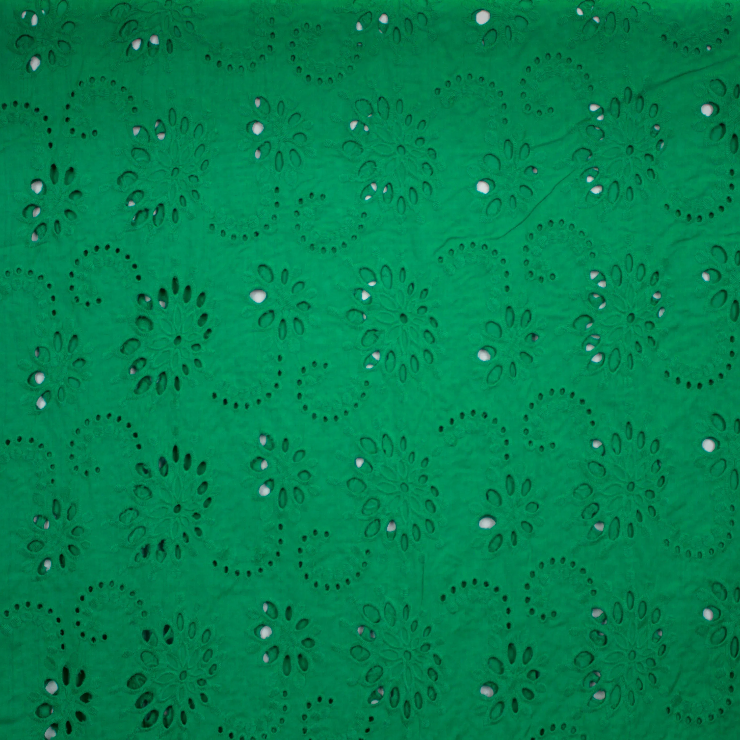 Broderie katoen groen