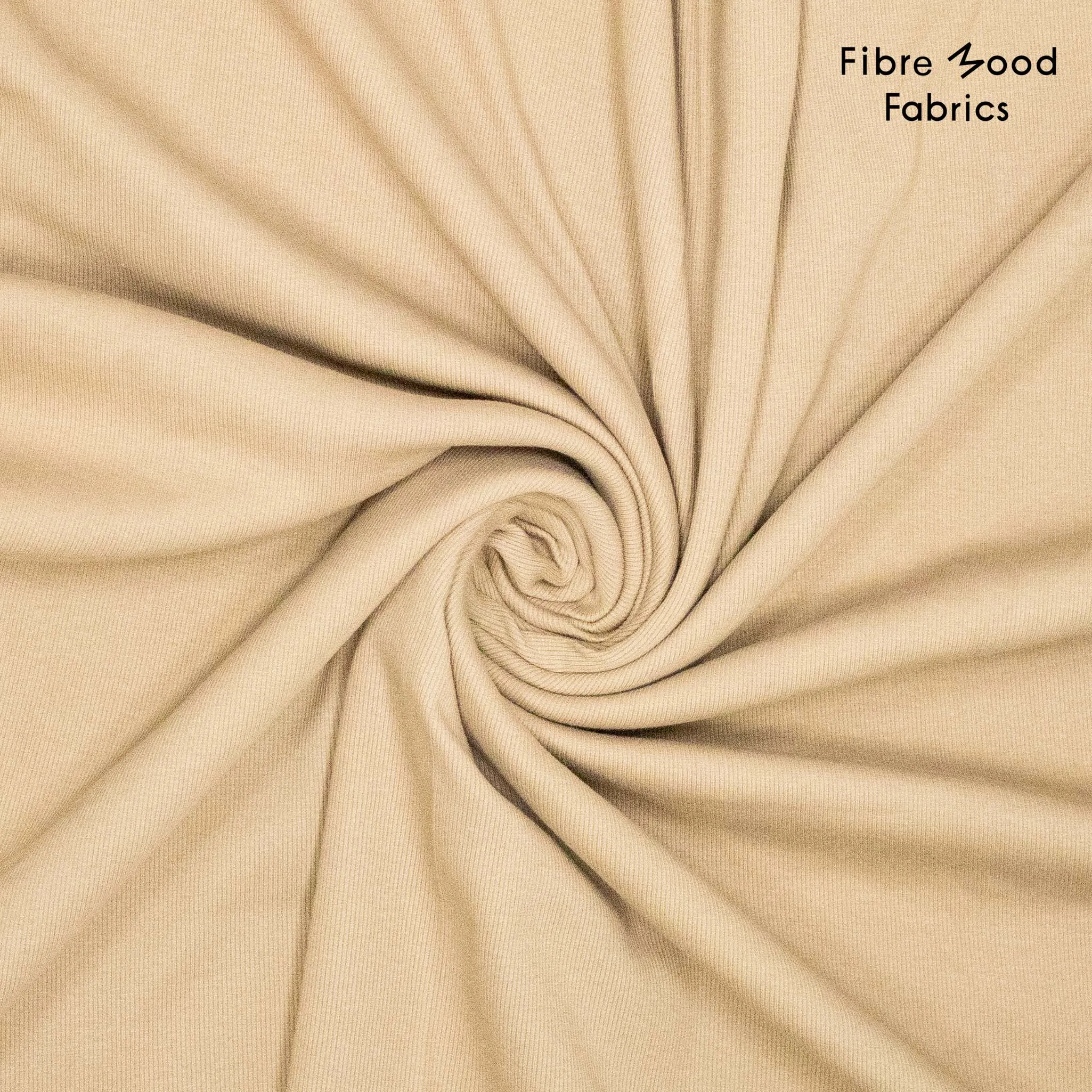 Boordstof rib beige - Fibre Mood