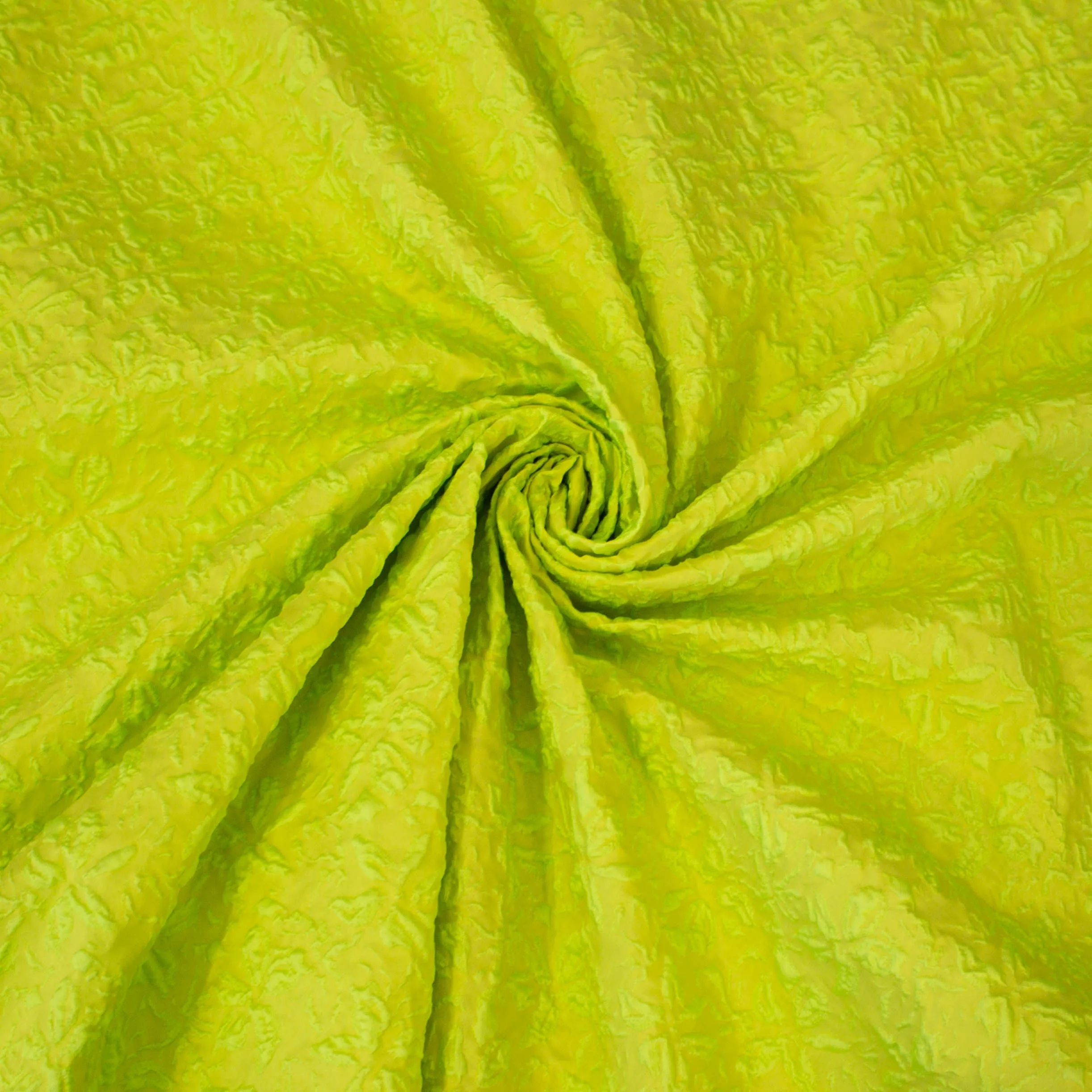Jacquard reliëfstof limoen groen - Lorré