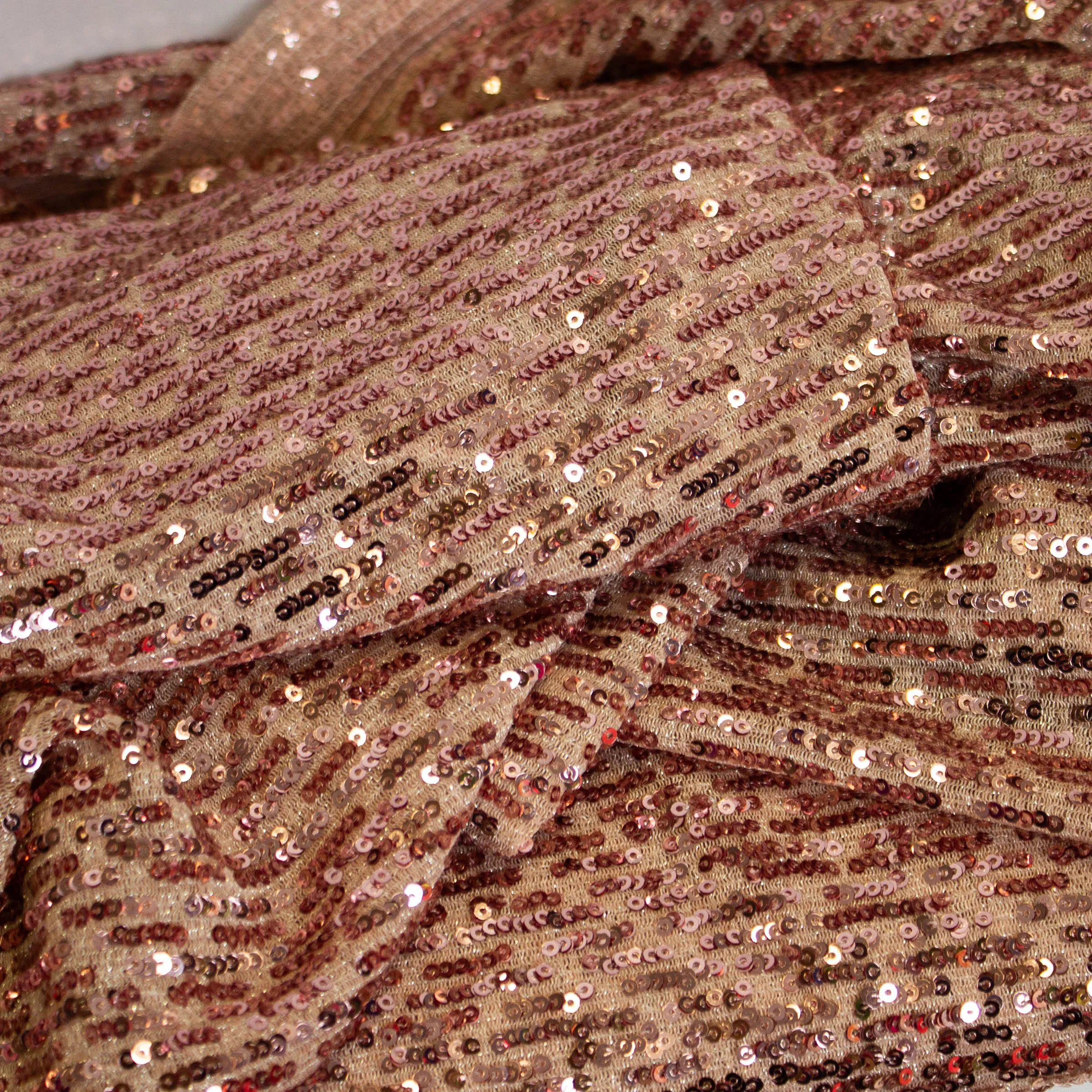 Tule rosé goud met pailletten - The Fashion Basement