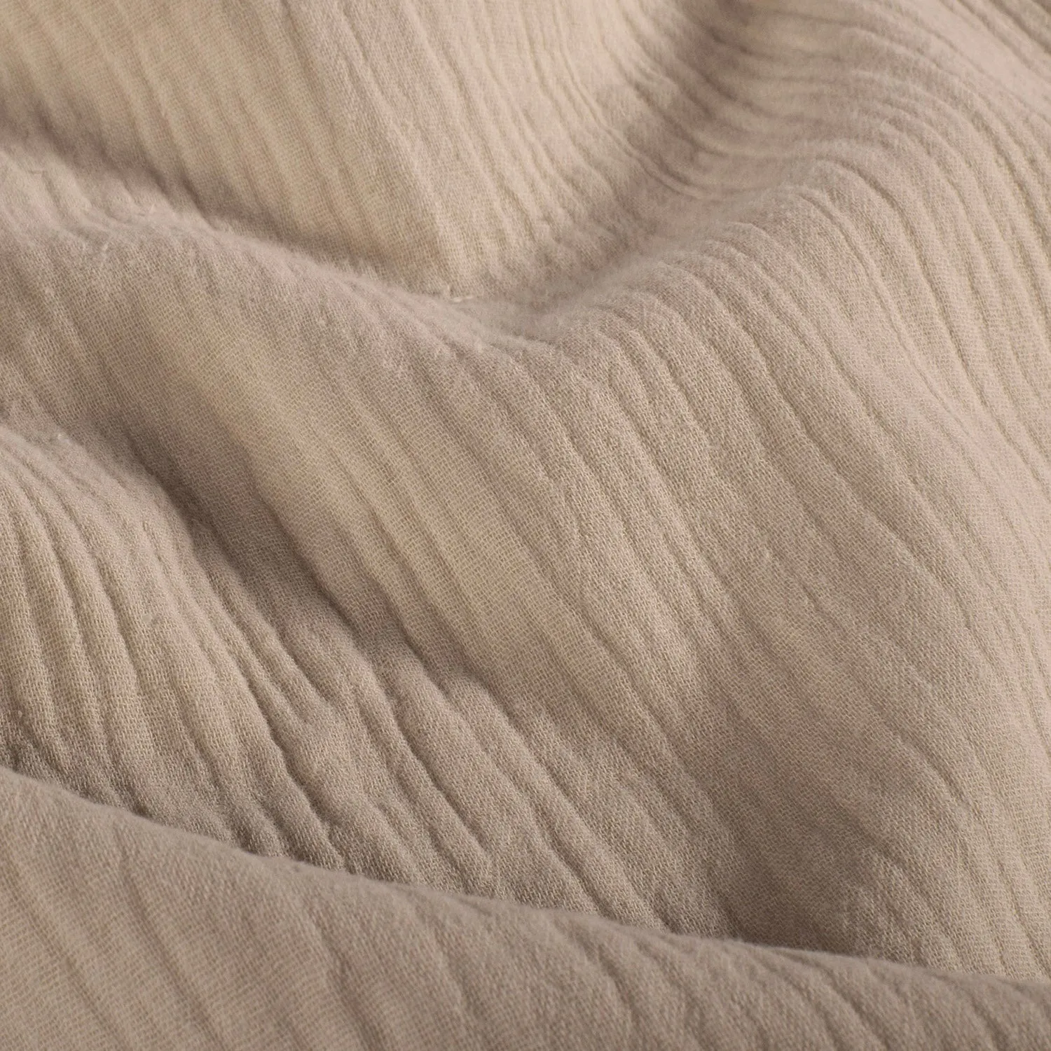 Mousseline effen beige