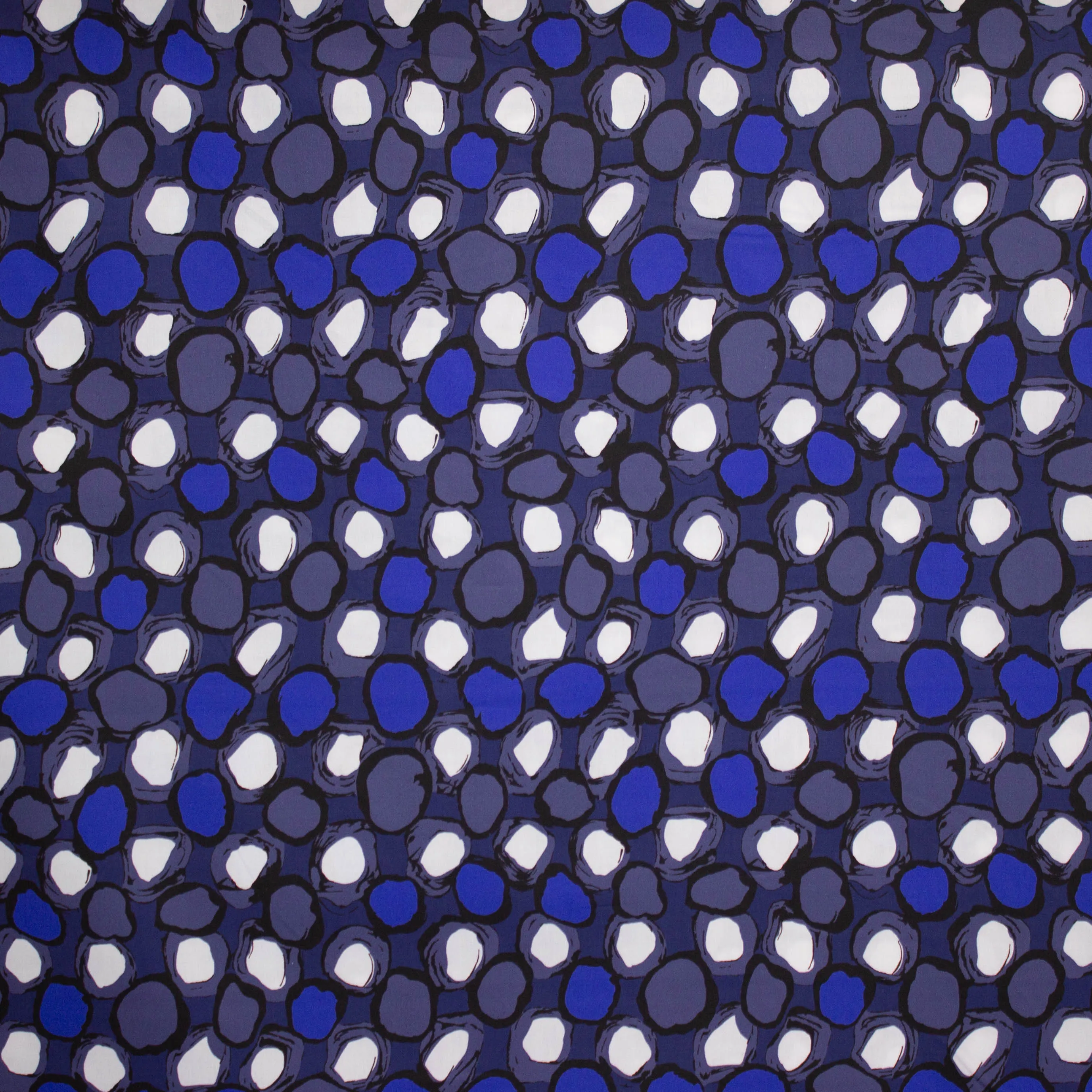 Katoen met blauwe print