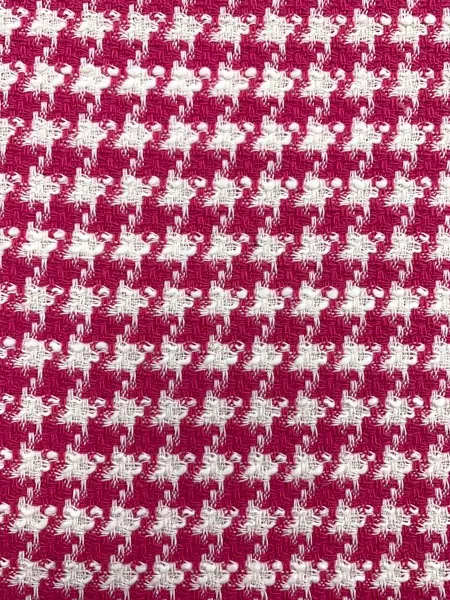Jaquard pied de poule roze - The Fashion Basement