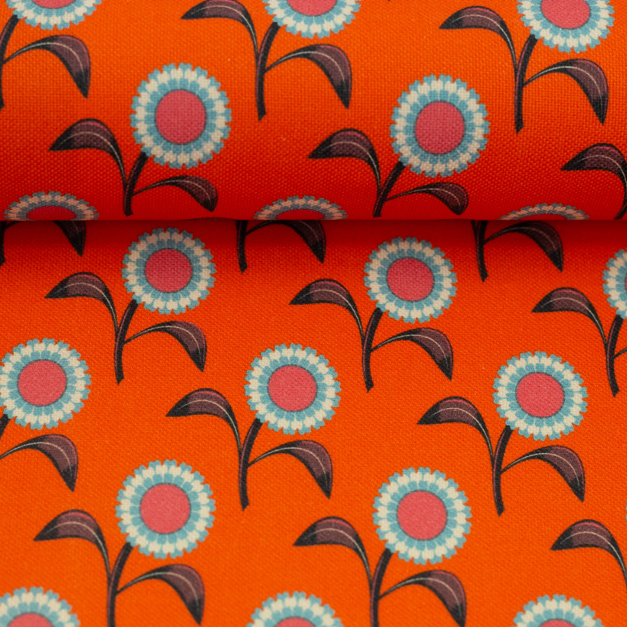 Canvas oranje met print 'Rocha'