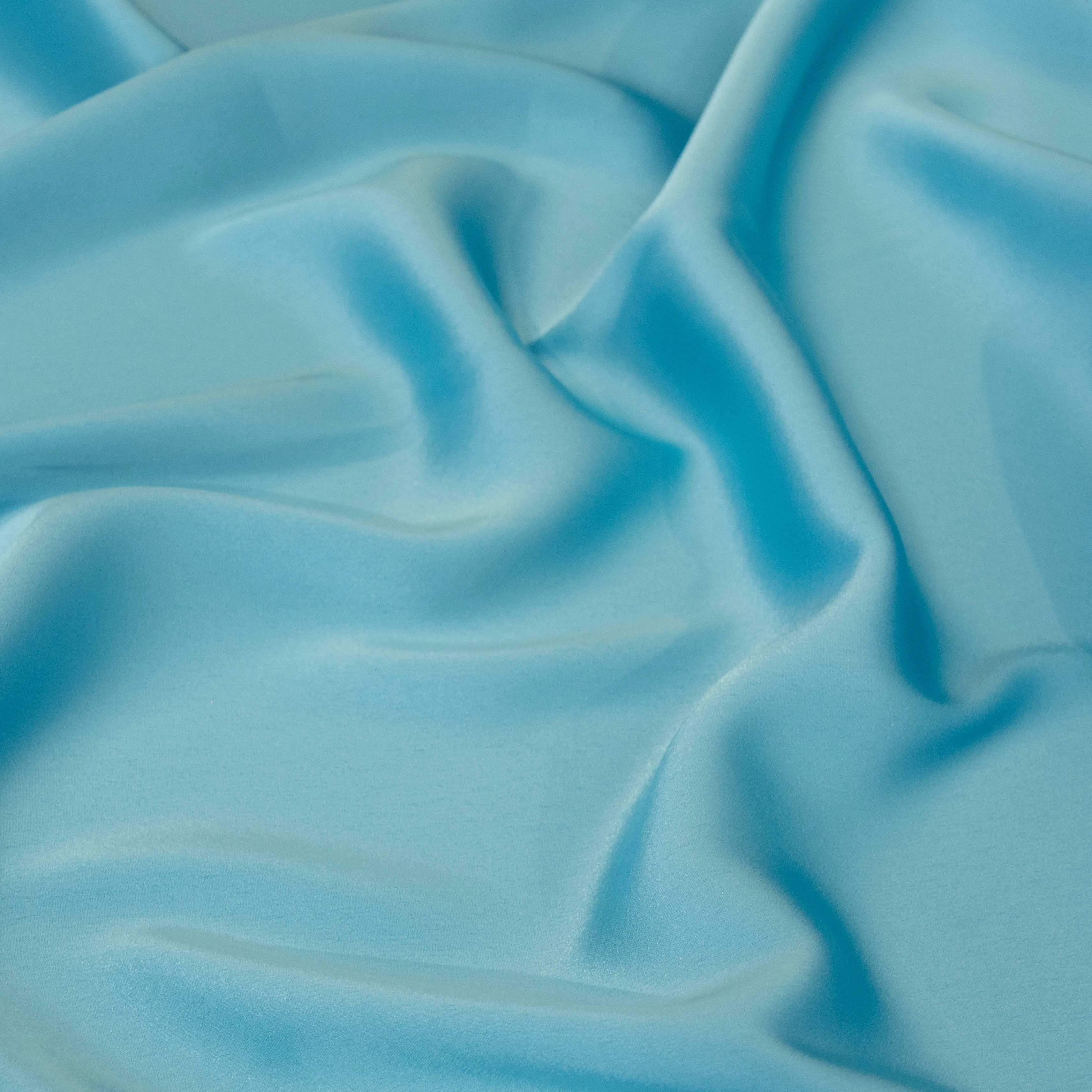 Polyester triacetaat dubbelzijdige satijn blauw - Lorré