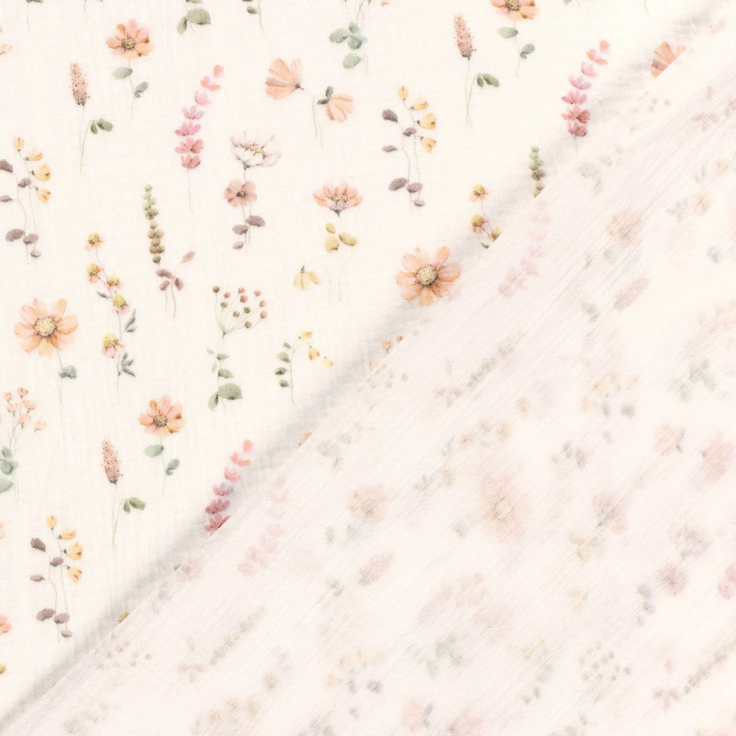 Double gauze met bloemen