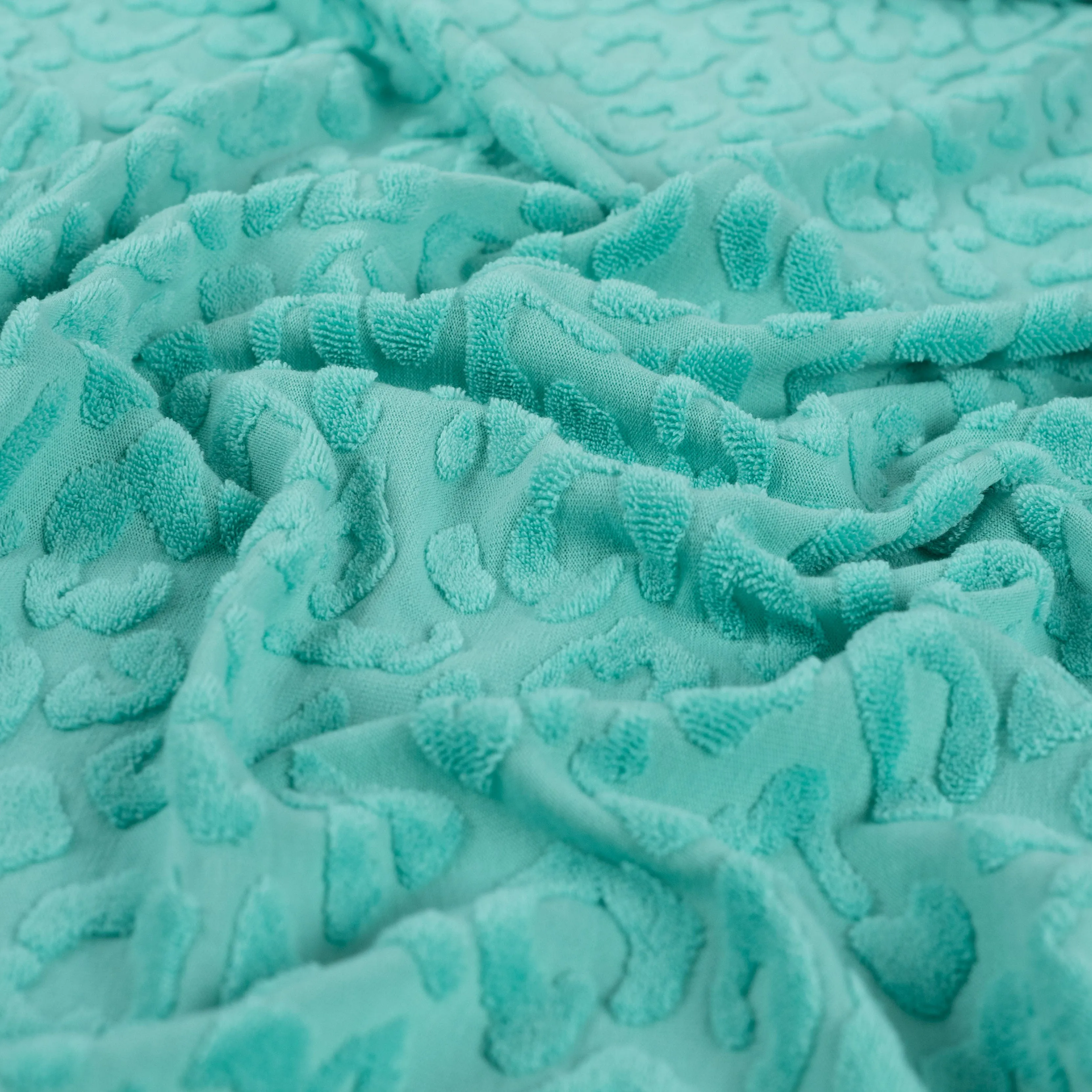 Jacquard luipaard turquoise
