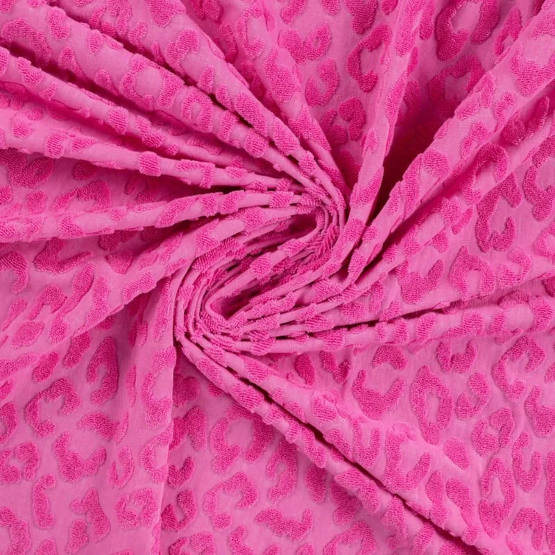 Jacquard luipaard fuchsia