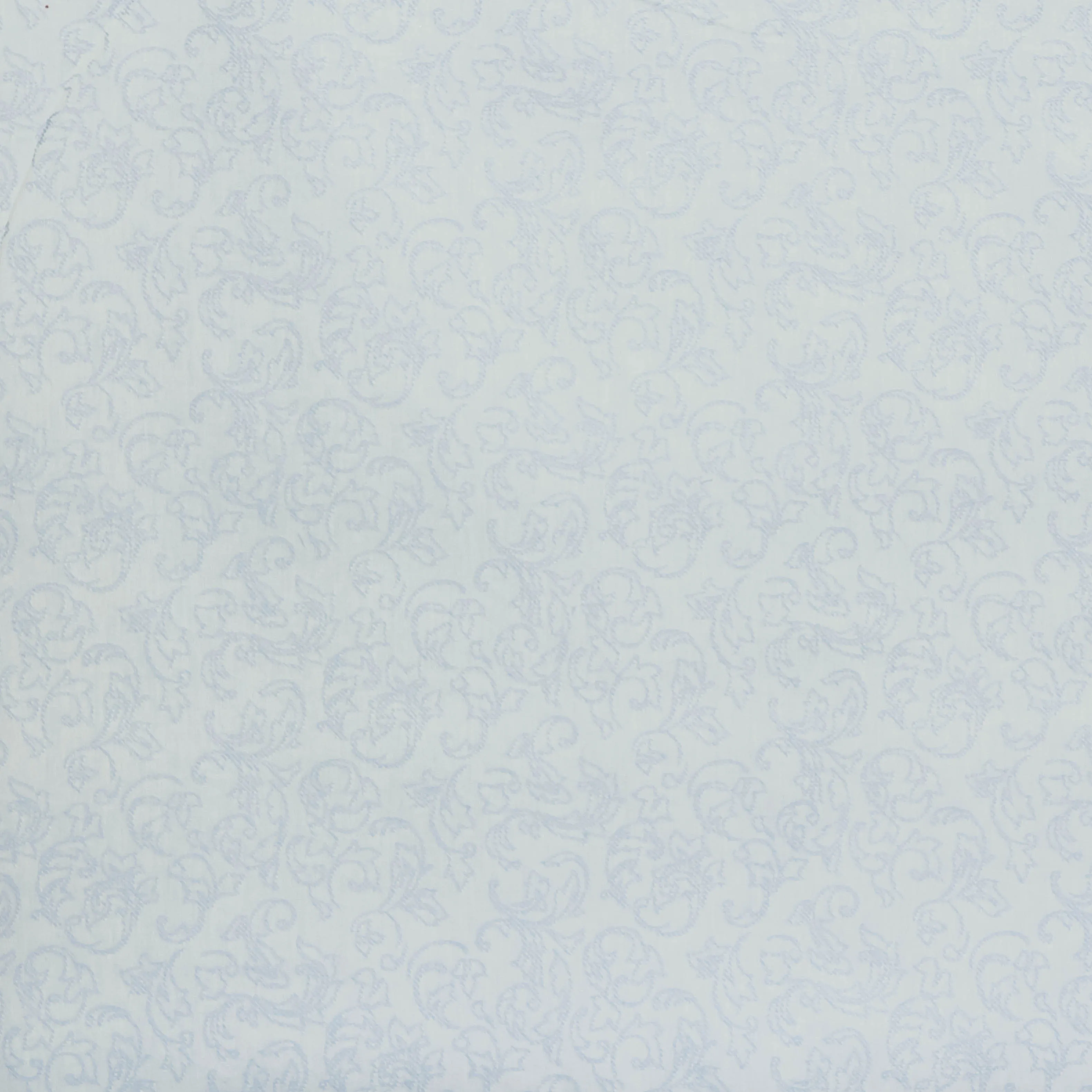 Jacquard blauw met krulpatroon