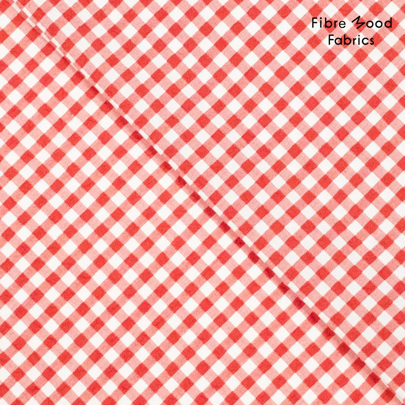 Seersucker rood geruit - Fibre Mood