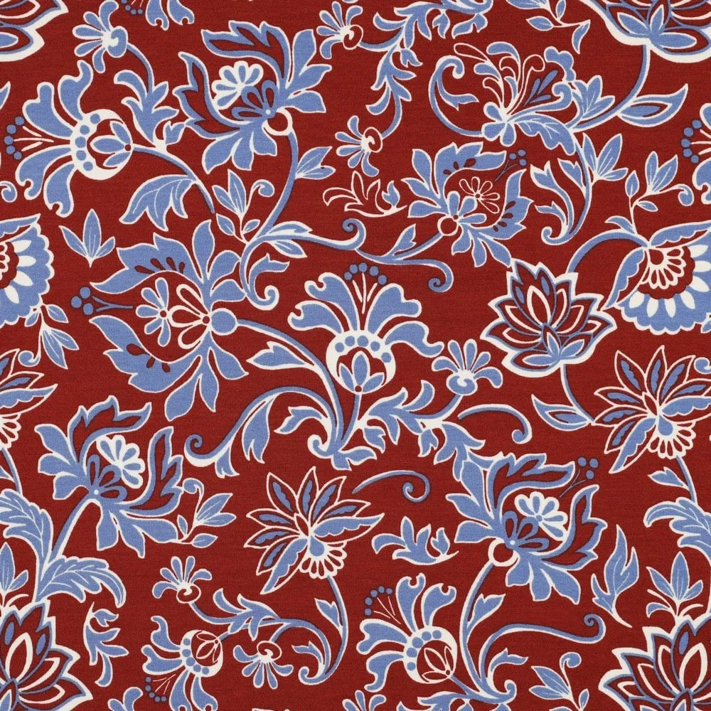 Viscose punta di roma bloemenprint - Poppy