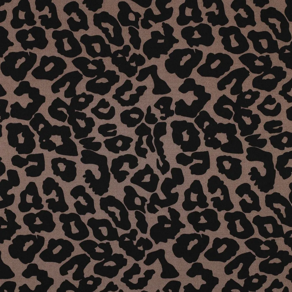 Viscose stretch luipaardprint- Poppy