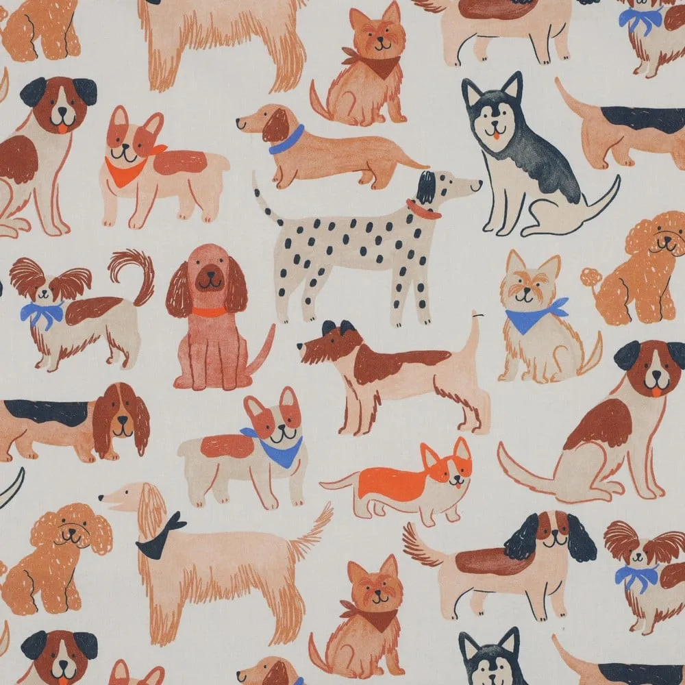 Katoen poplin met honden - Poppy