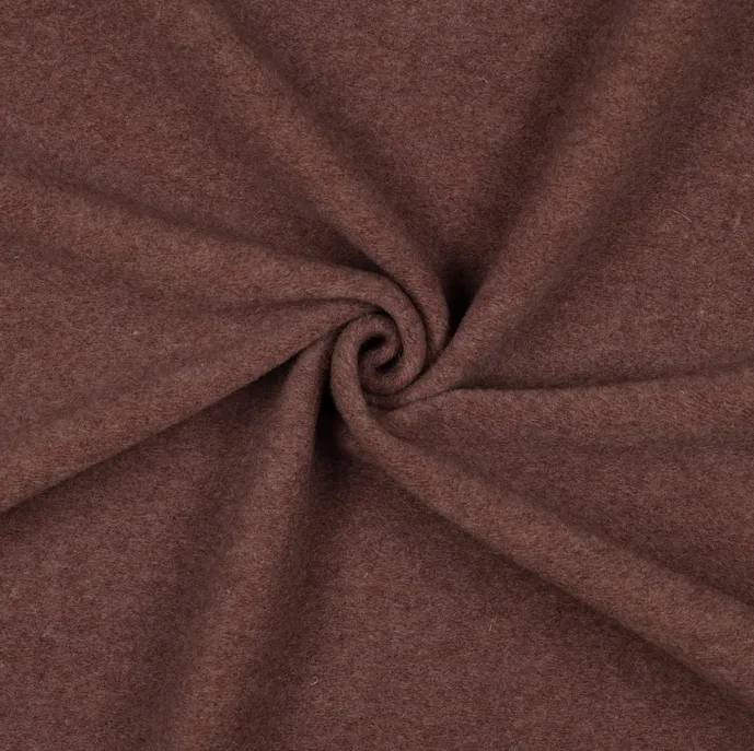 Fleece bruinrood 'merino wool' van Poppy