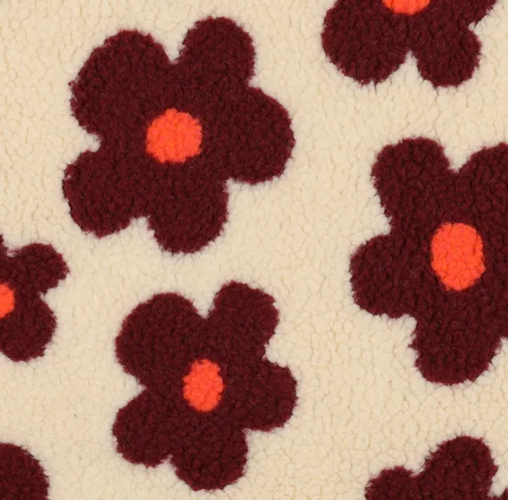 Teddy stof met bloemen van Poppy
