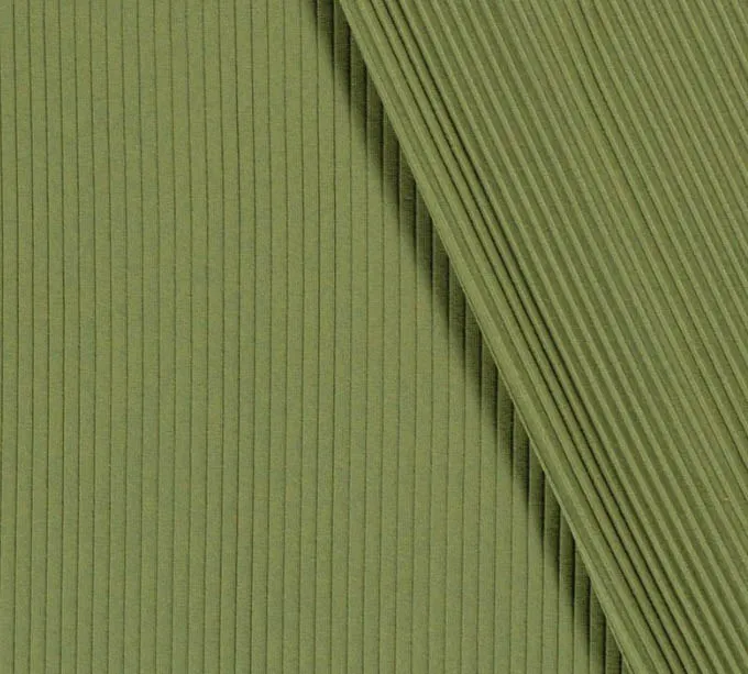 Rib tricot groen