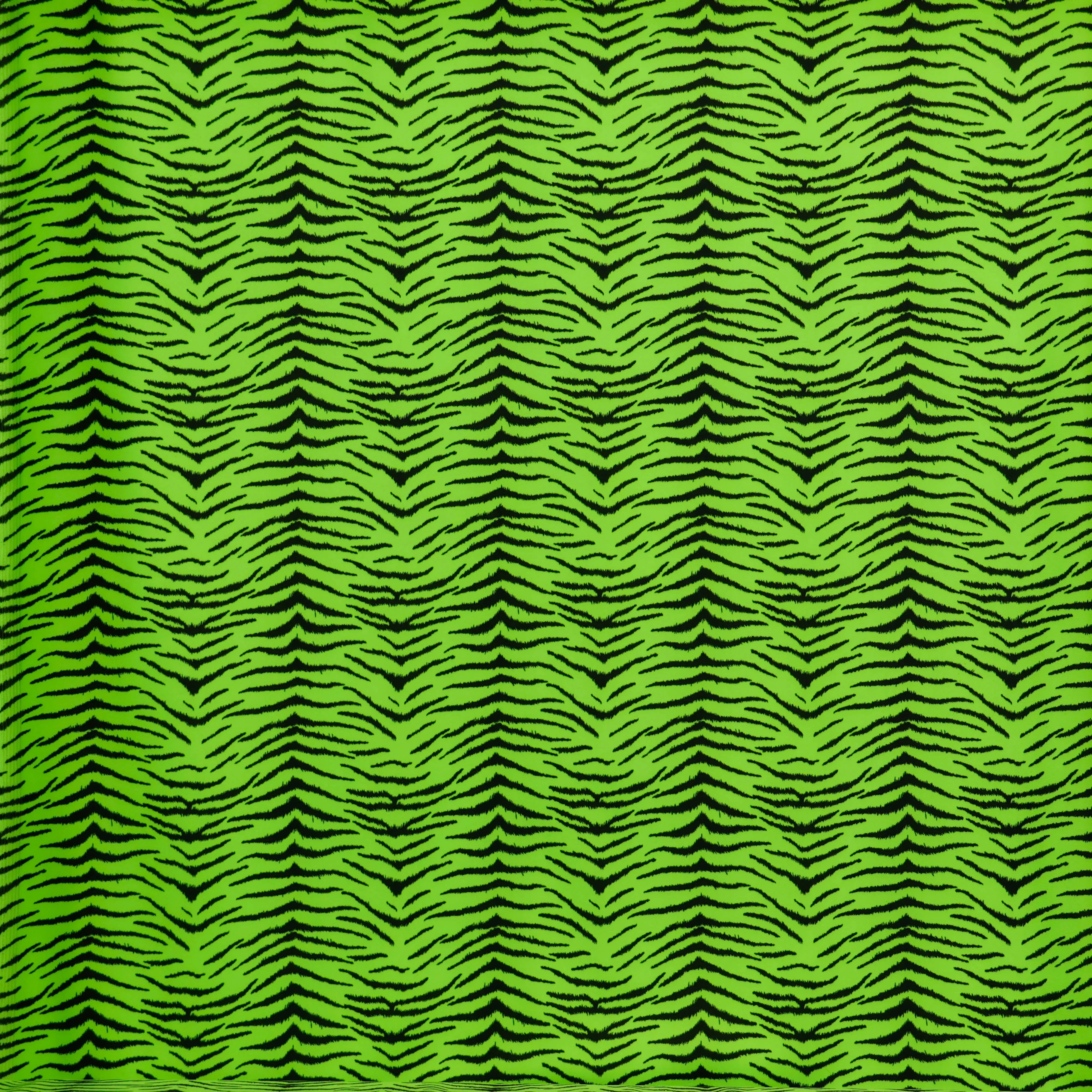Badpakstof zebraprint groen