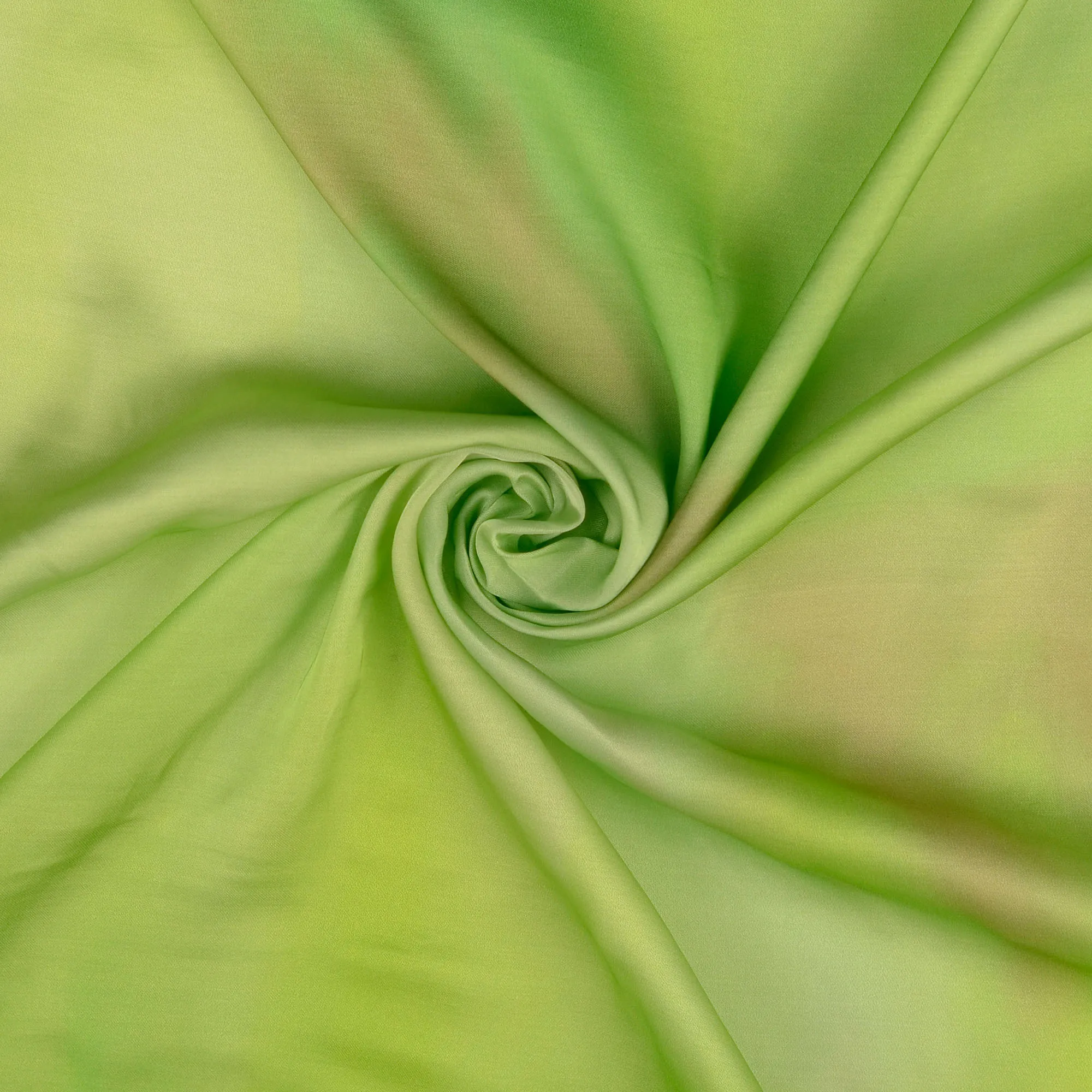Viscose satijn groene print