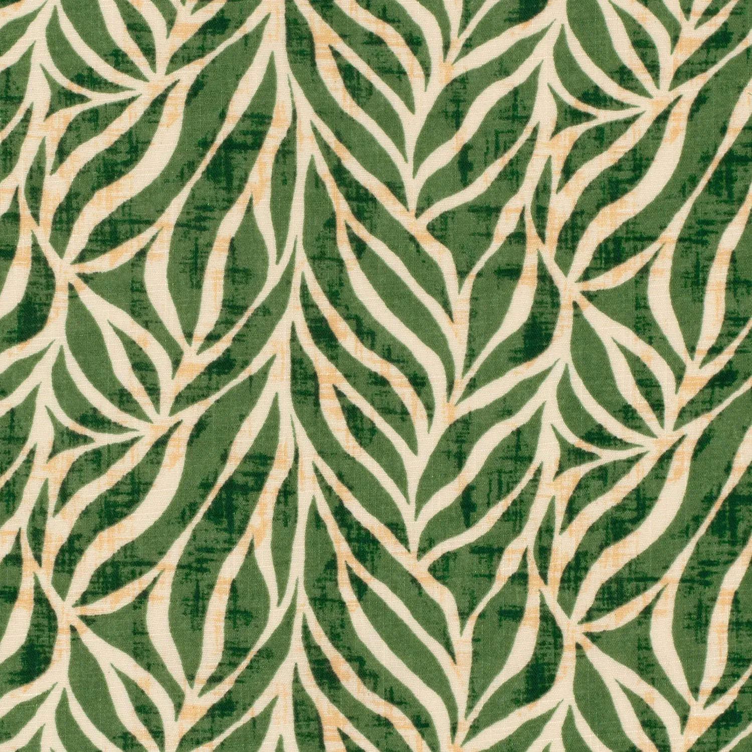 Viscose linnenlook bladeren kaki groen