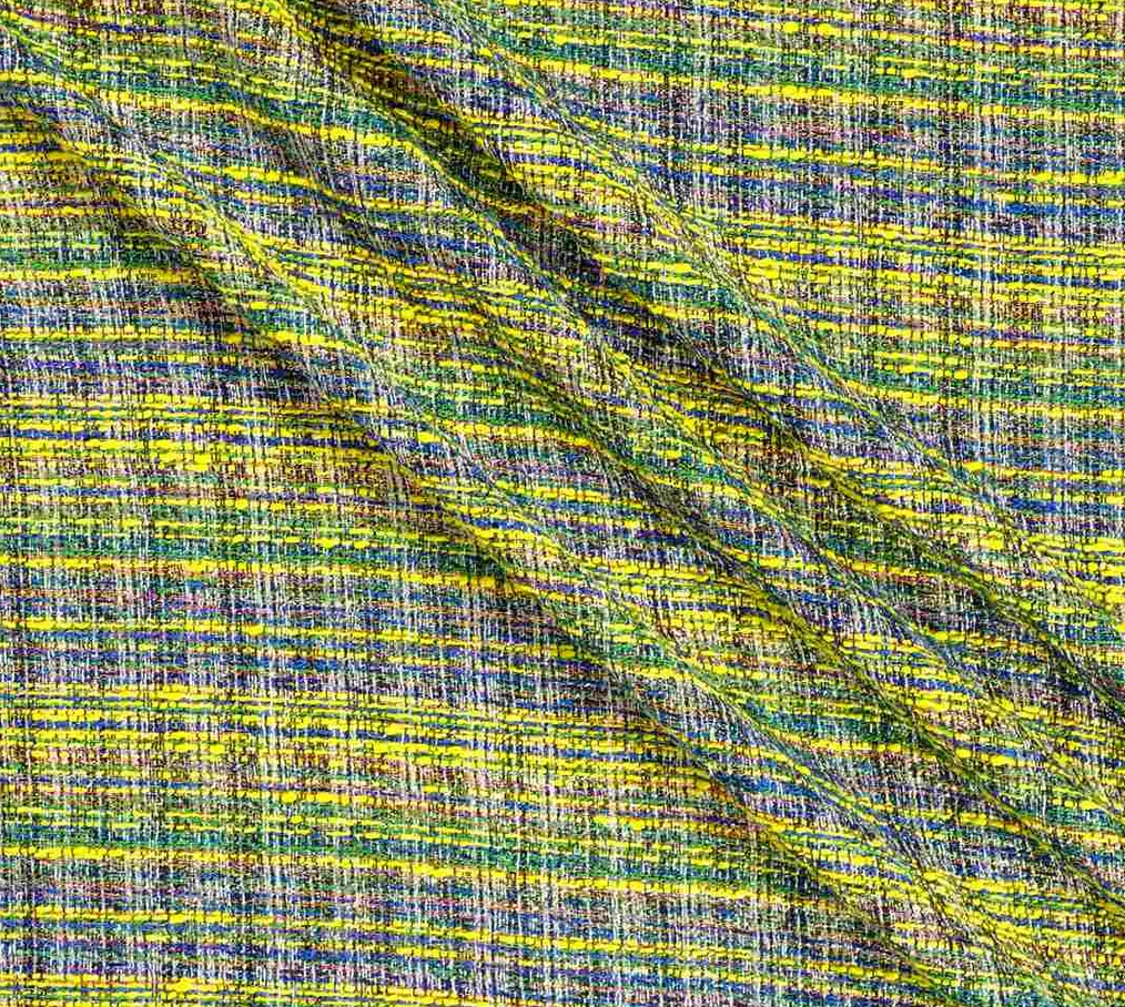 Tweed geel groen multicolor  - Lorré