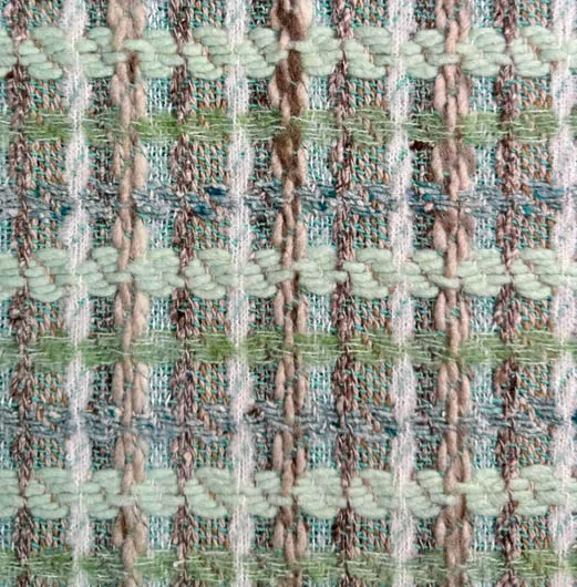 Chanelstof pastelkleuren oudgroen-beige  - A La Ville