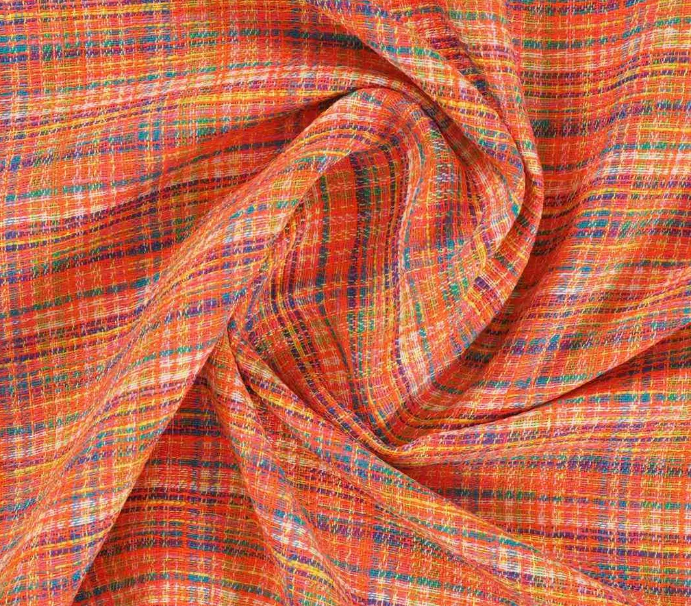 Tweed oranje multicolor  - Lorré