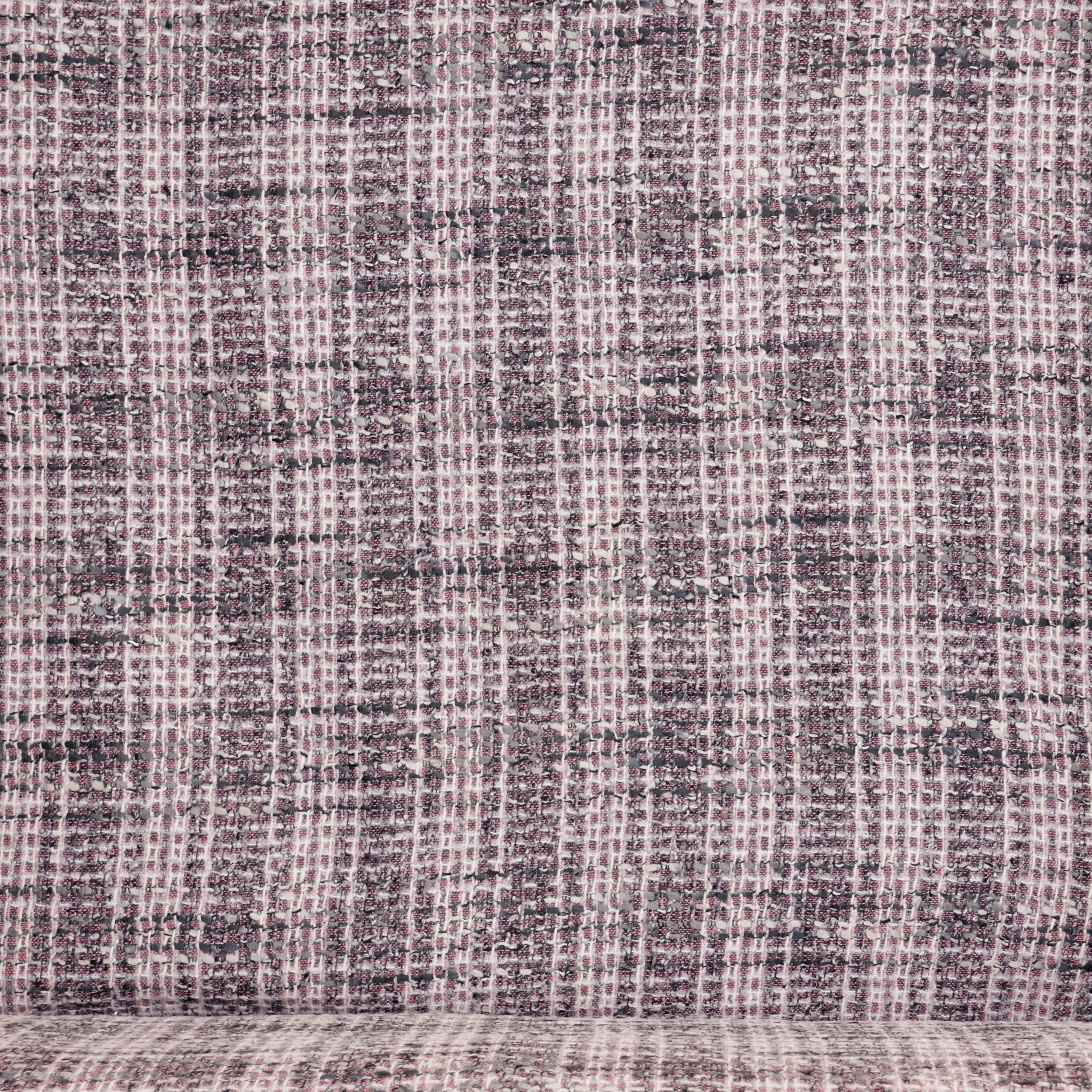 Chanelstof grijs-roze patroon