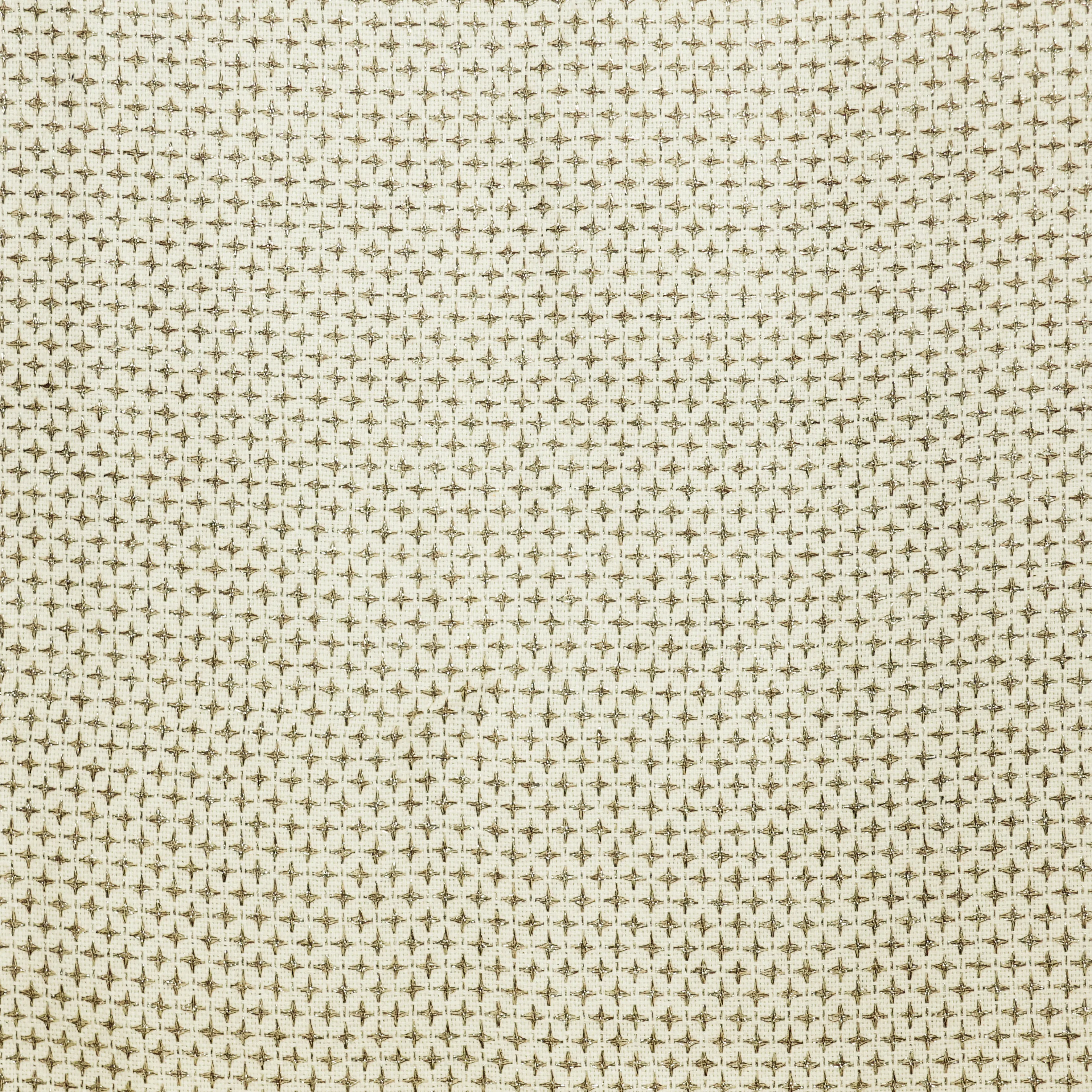 Chanelstof beige met glinsterende kruisjes