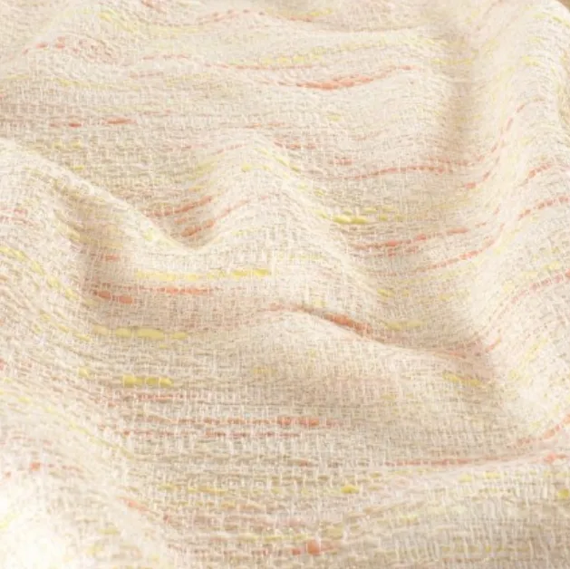 Tweed roze-geel met glinstering