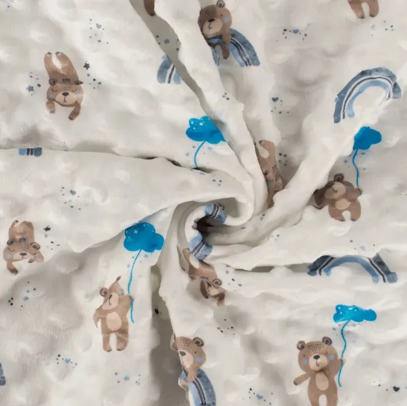 Fleece wit met beertjes
