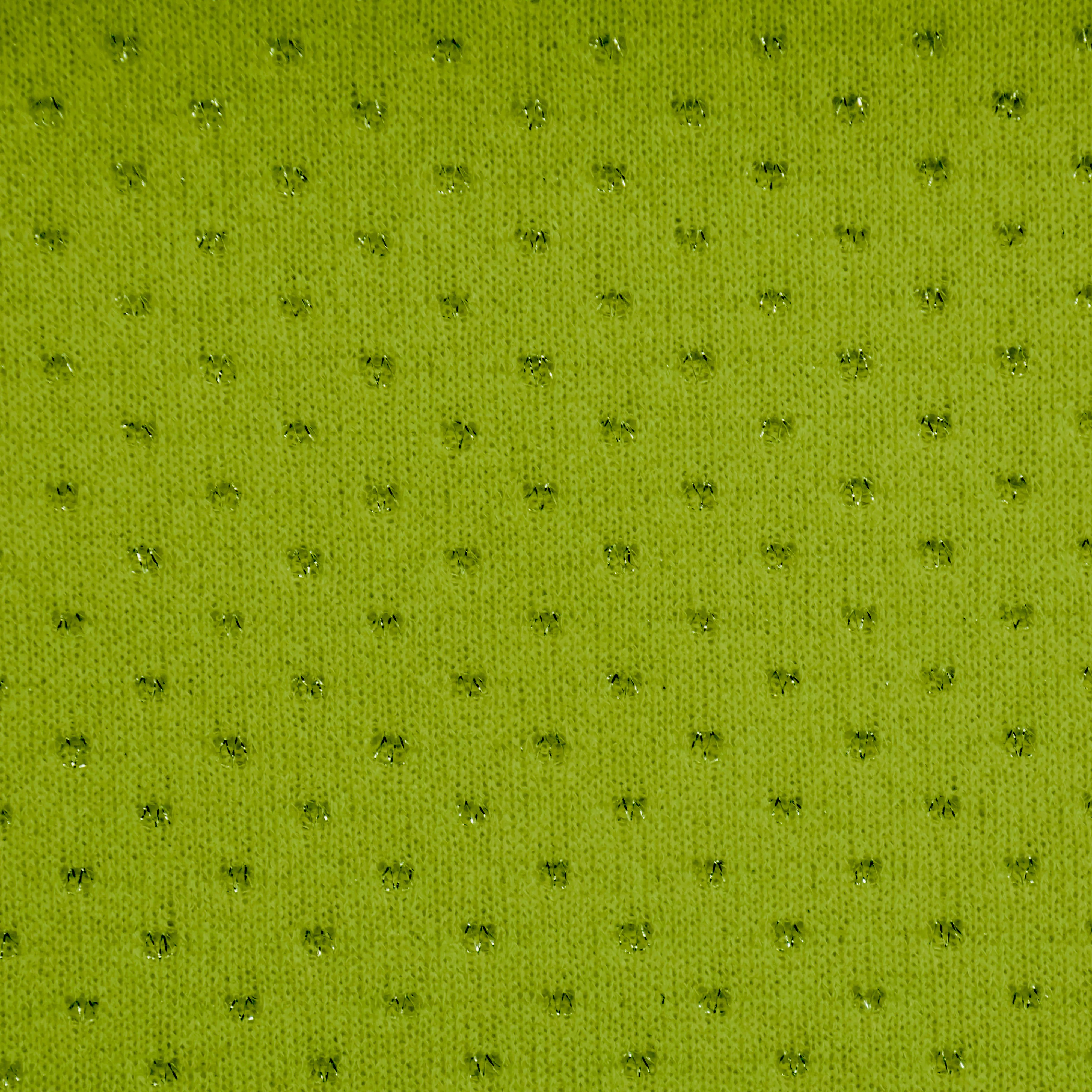 Brei groen met glinsterende bolletjes