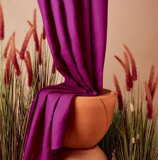 Linnen viscose roodviolet