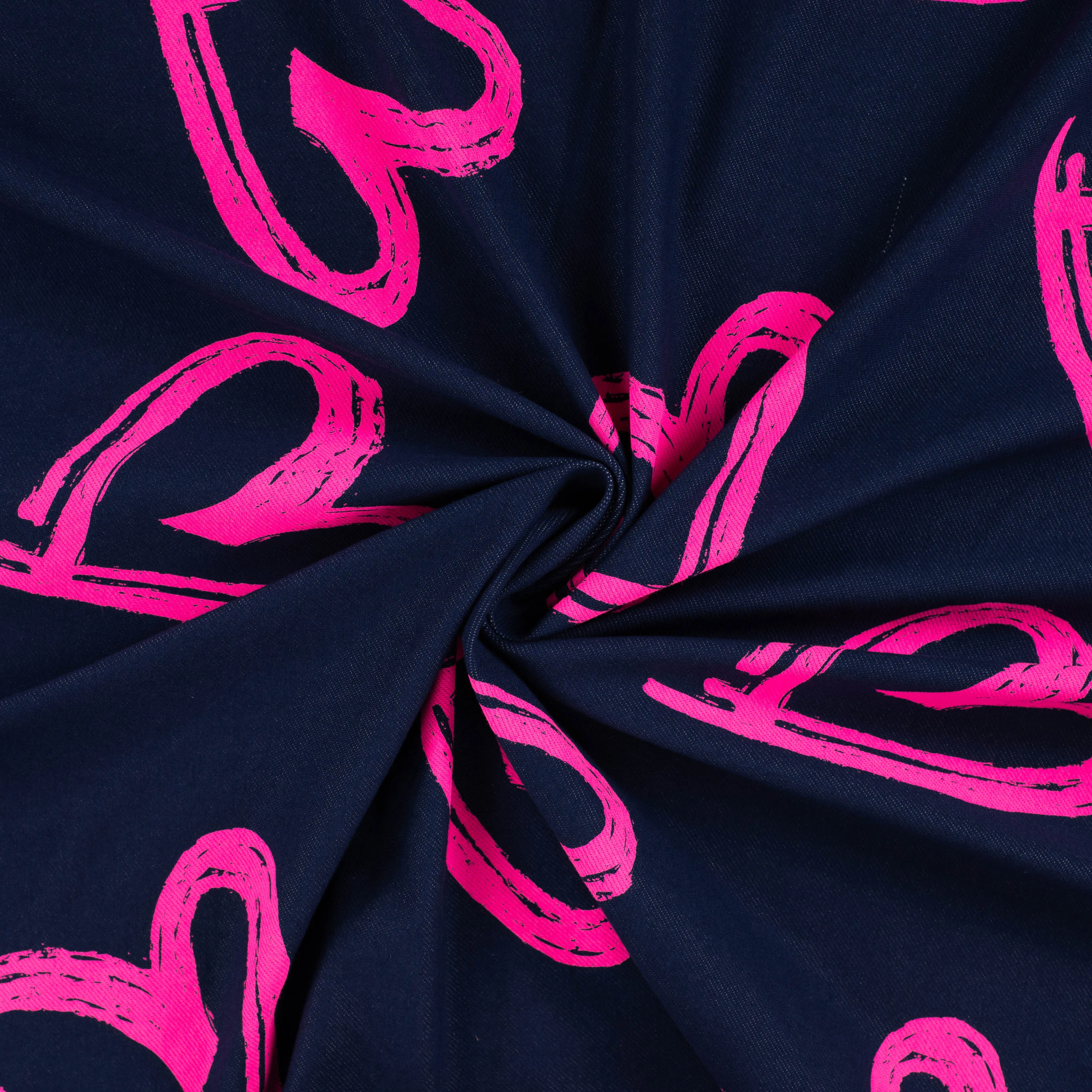 French terry neon met hart print