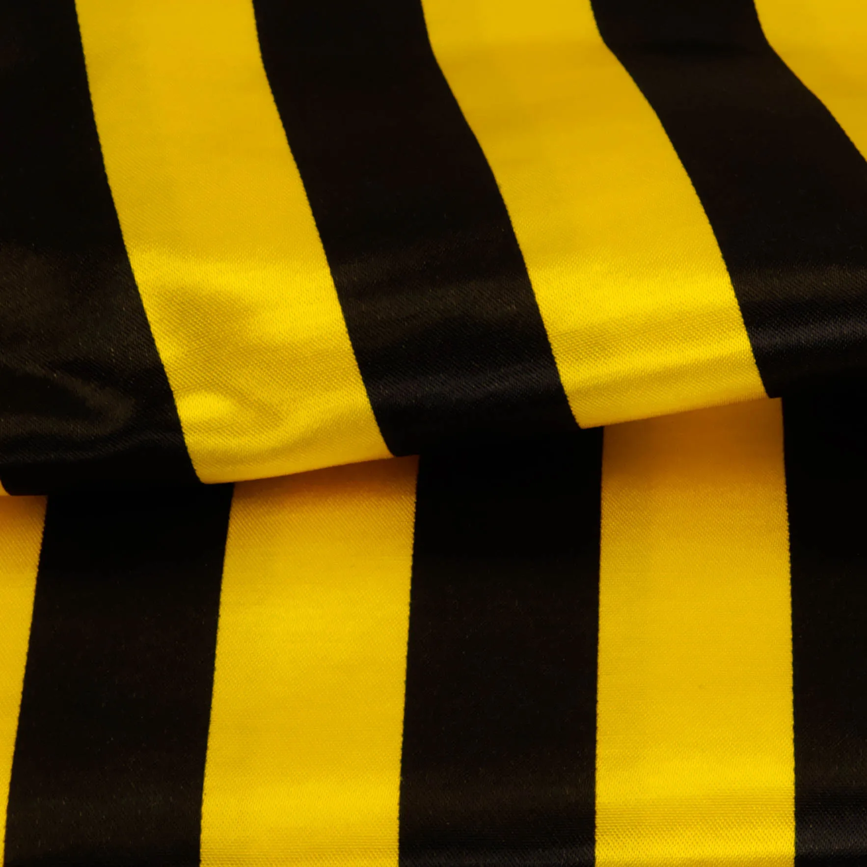 Polyester zwart geel gestreept