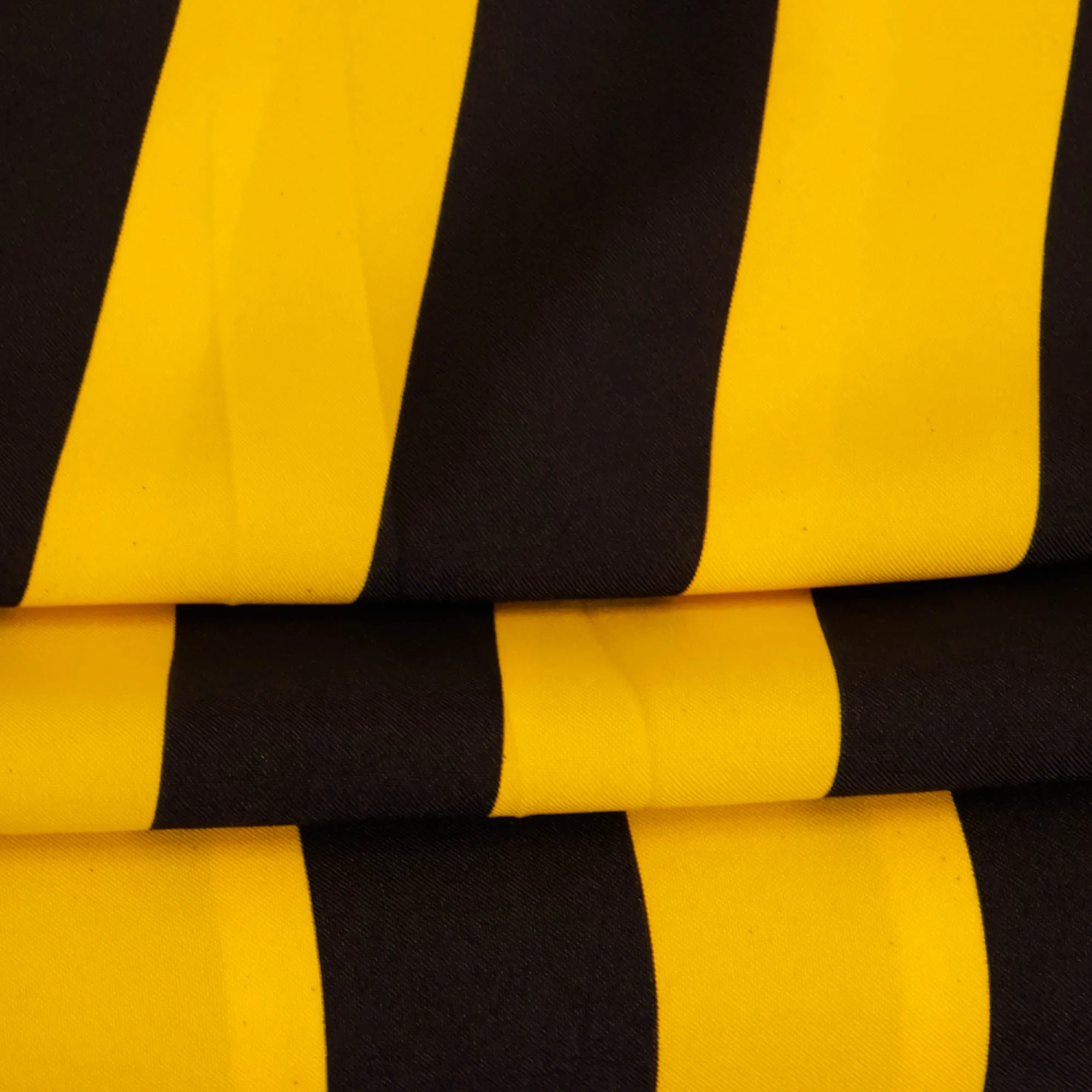 Polyester zwart geel gestreept