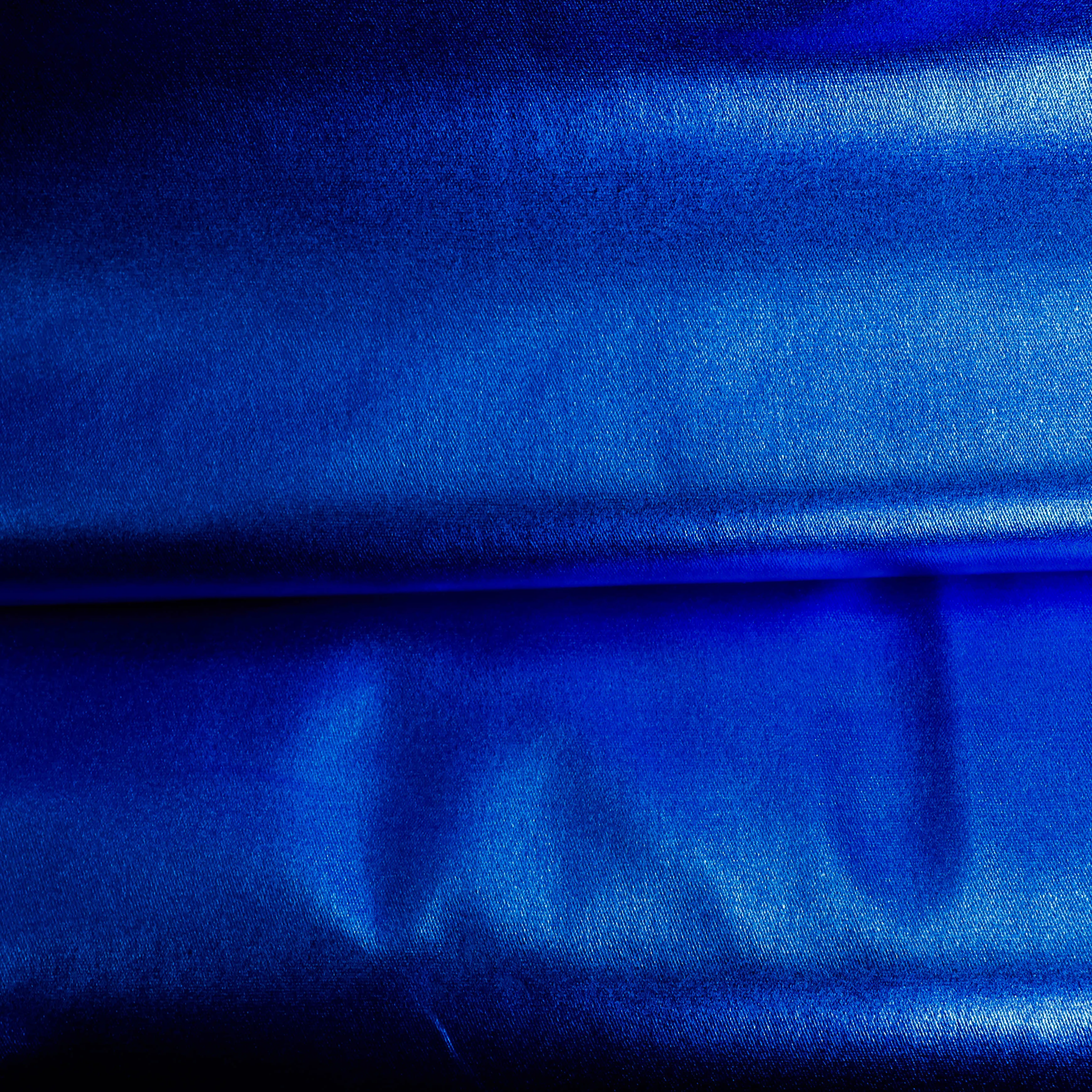 Rekbare polyester metalic donkerblauw