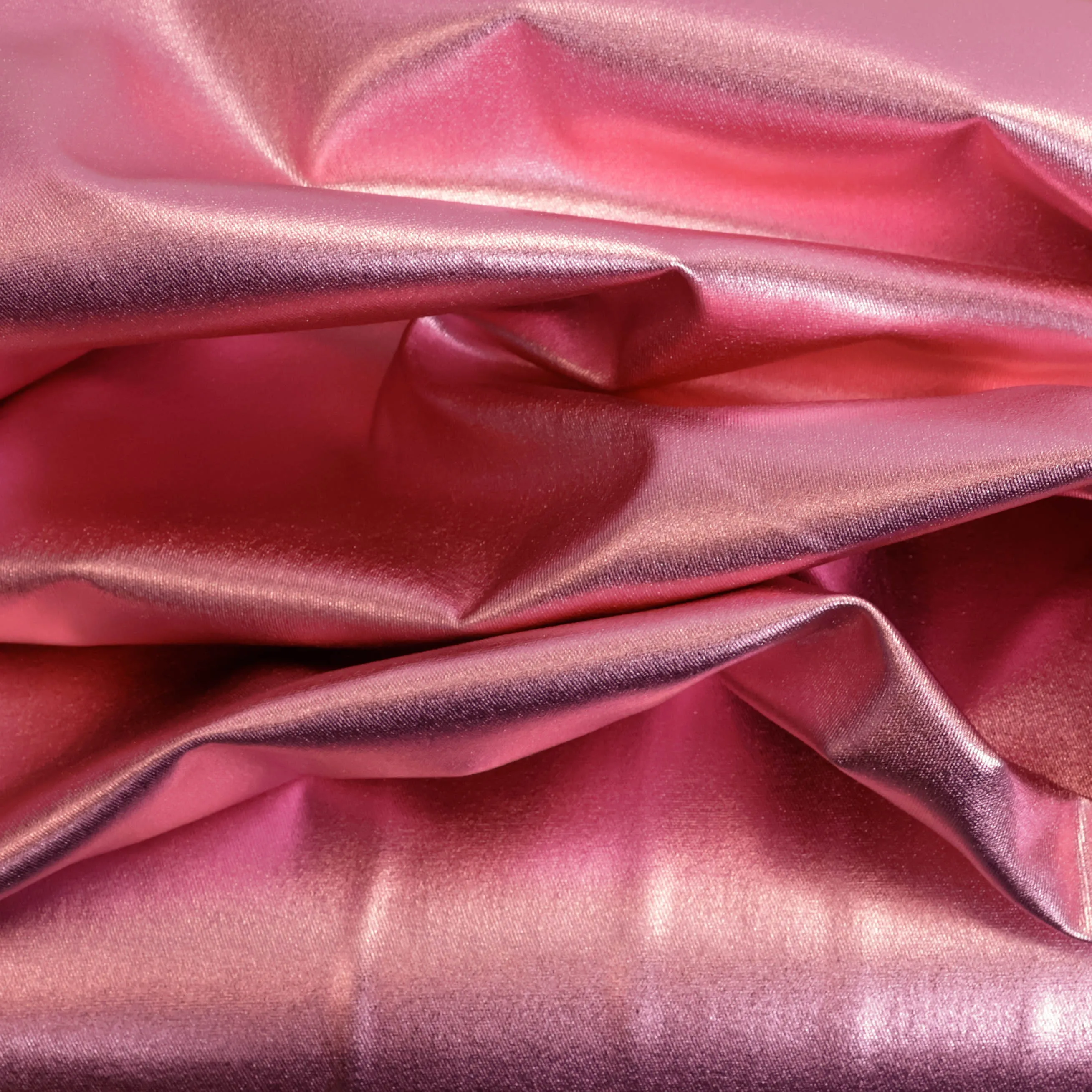 Rekbare polyester metalic lichtroze